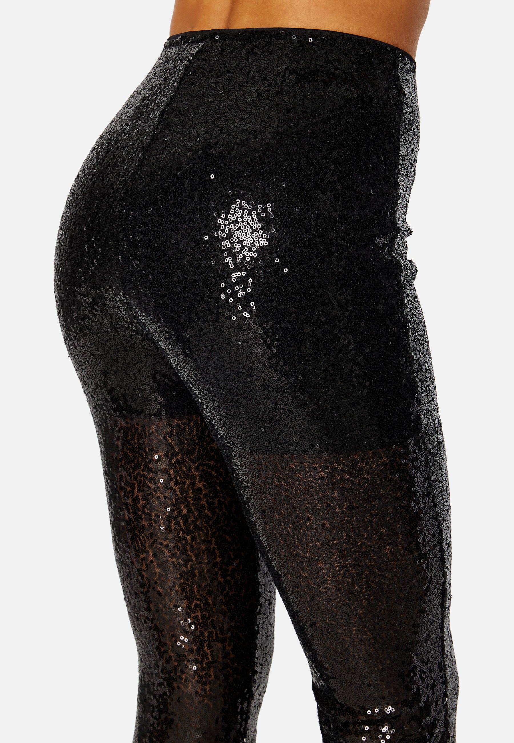 Sequins Flared HW Pants - Image 4