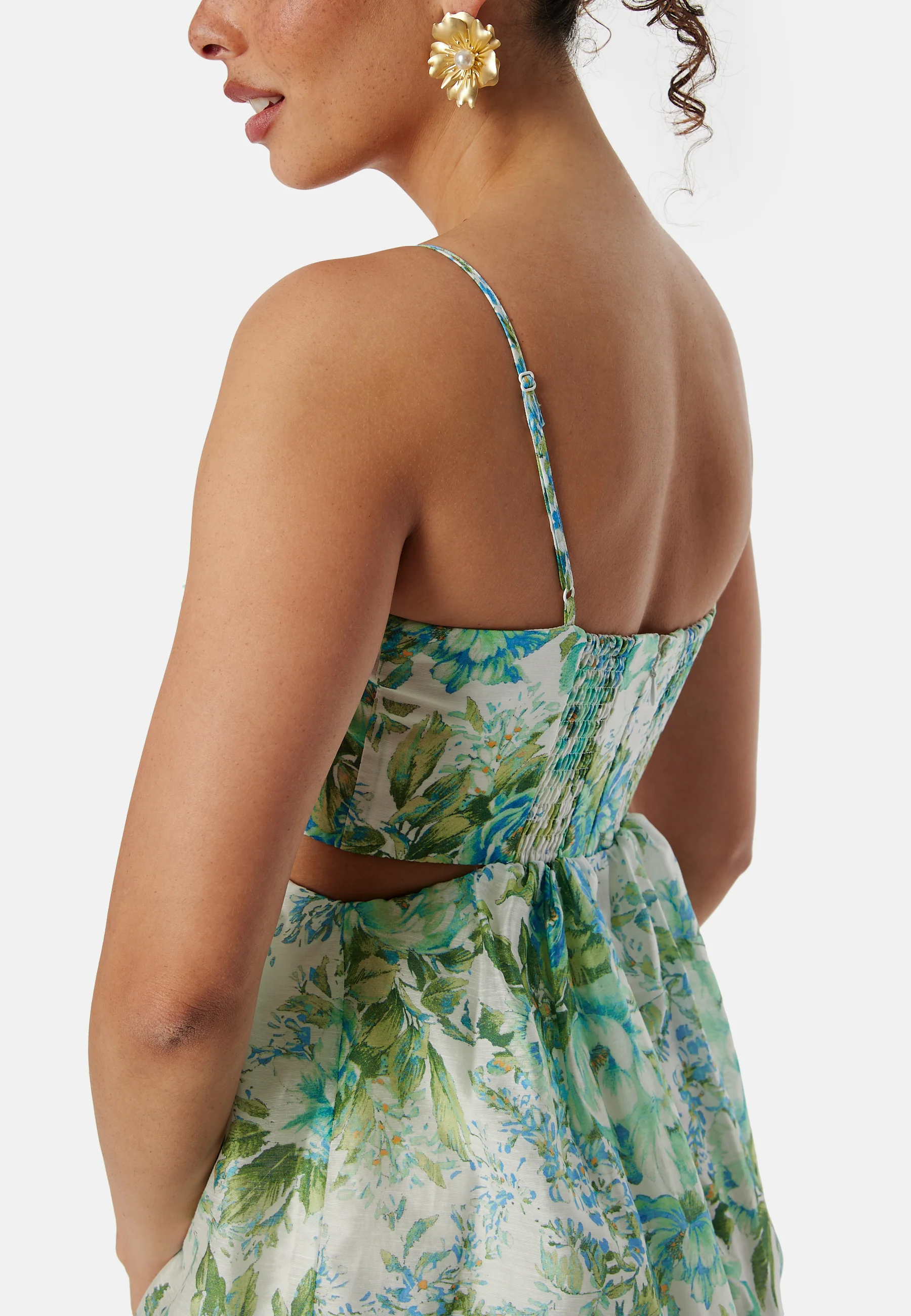 Shauna Scallop Trim Midi Dress - Image 3