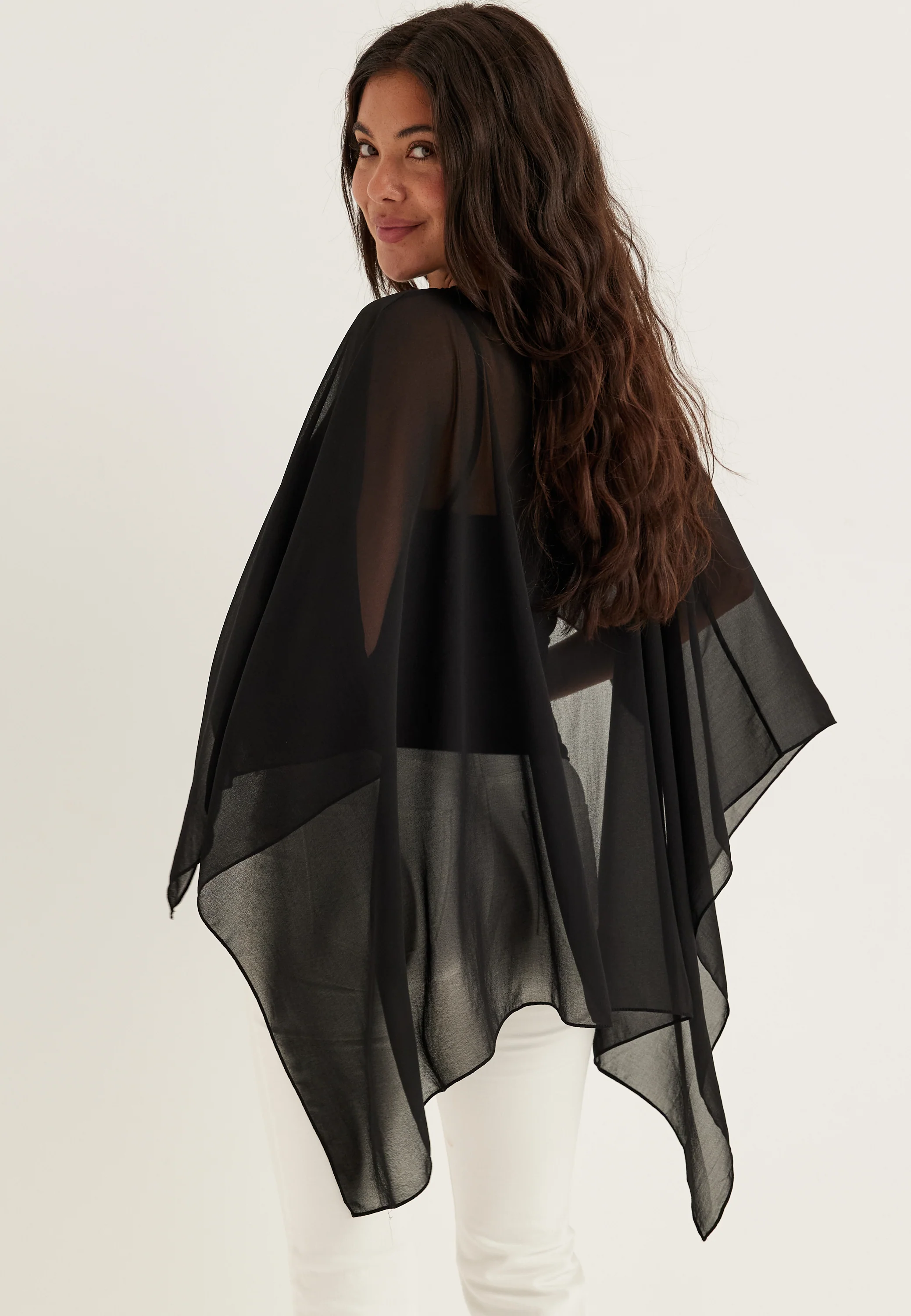 Sheer Chiffon Cape - Image 4