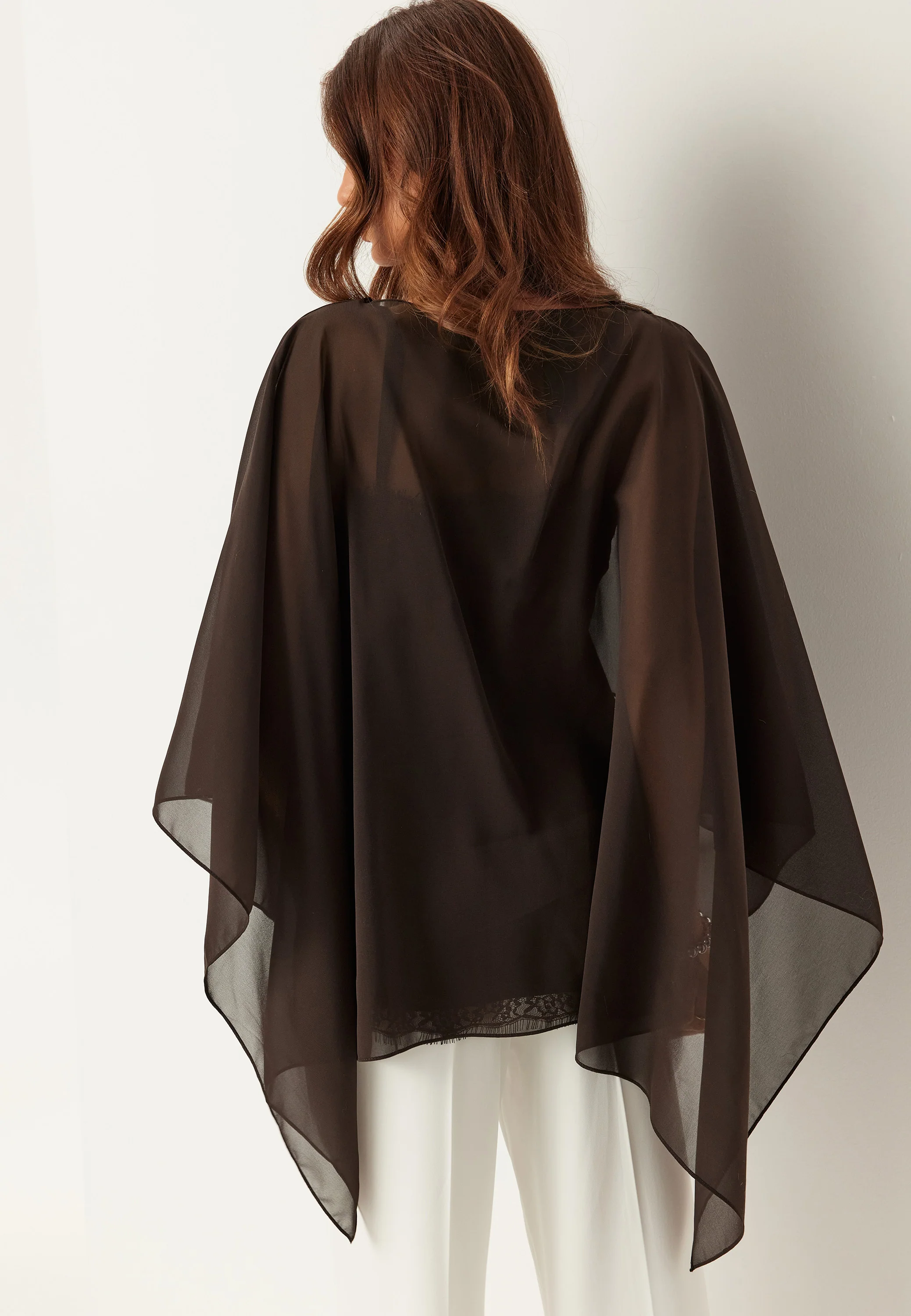 Sheer Chiffon Cape - Image 4