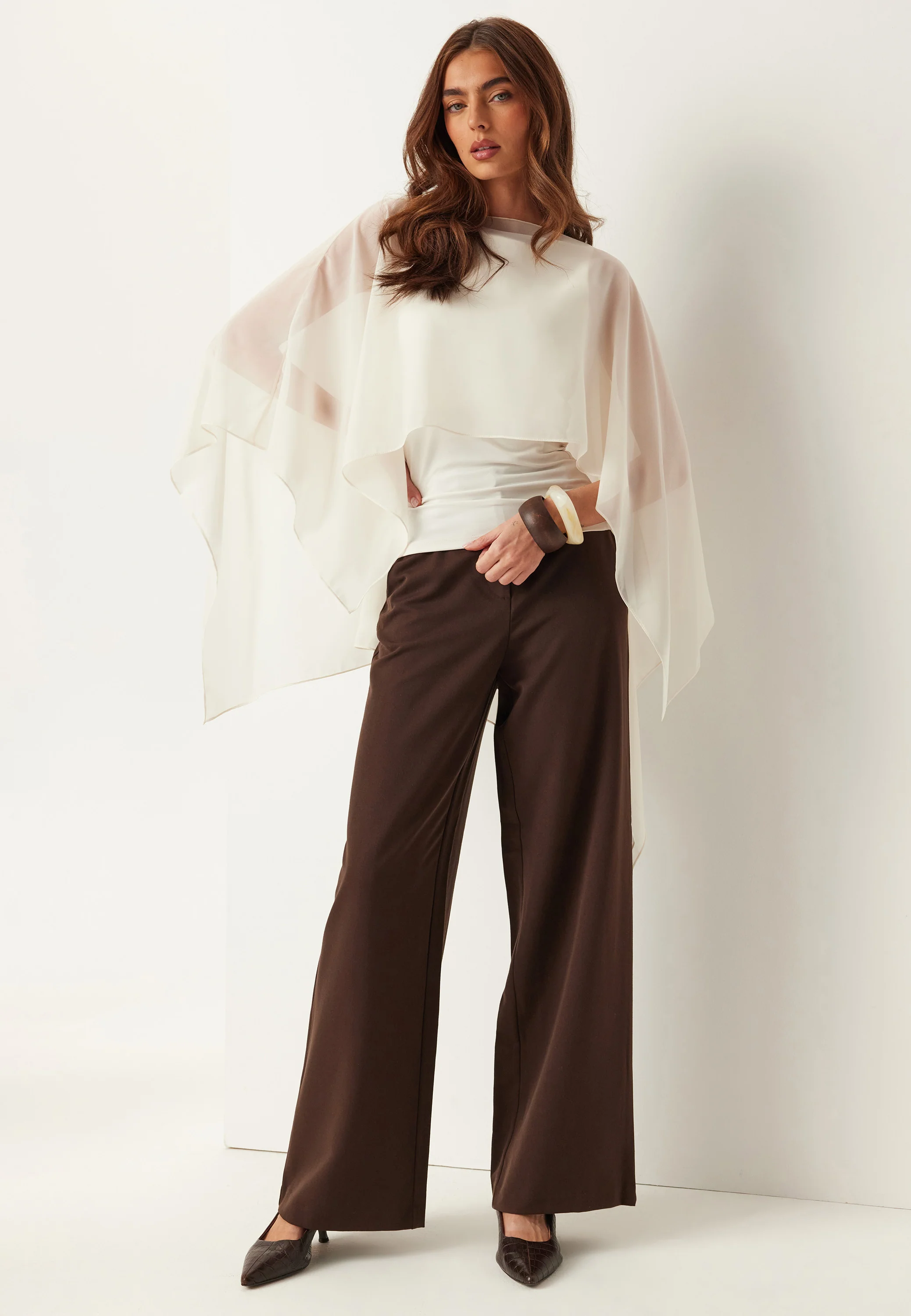 Sheer Chiffon Cape - Image 5