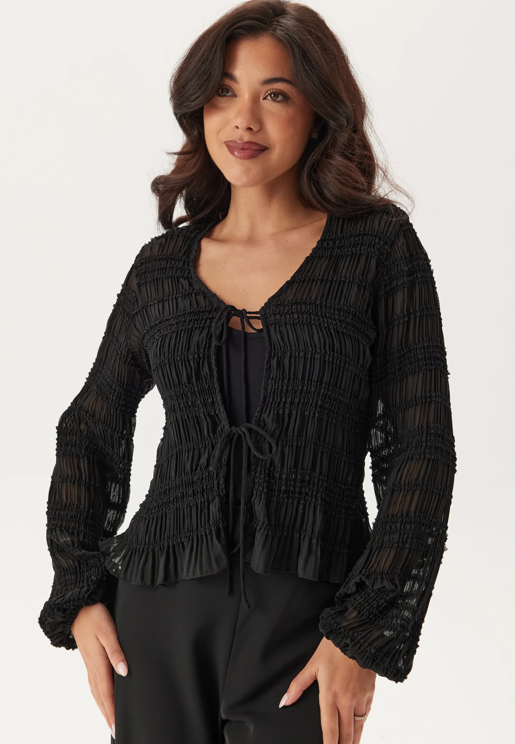 Sheer Tie Blouse