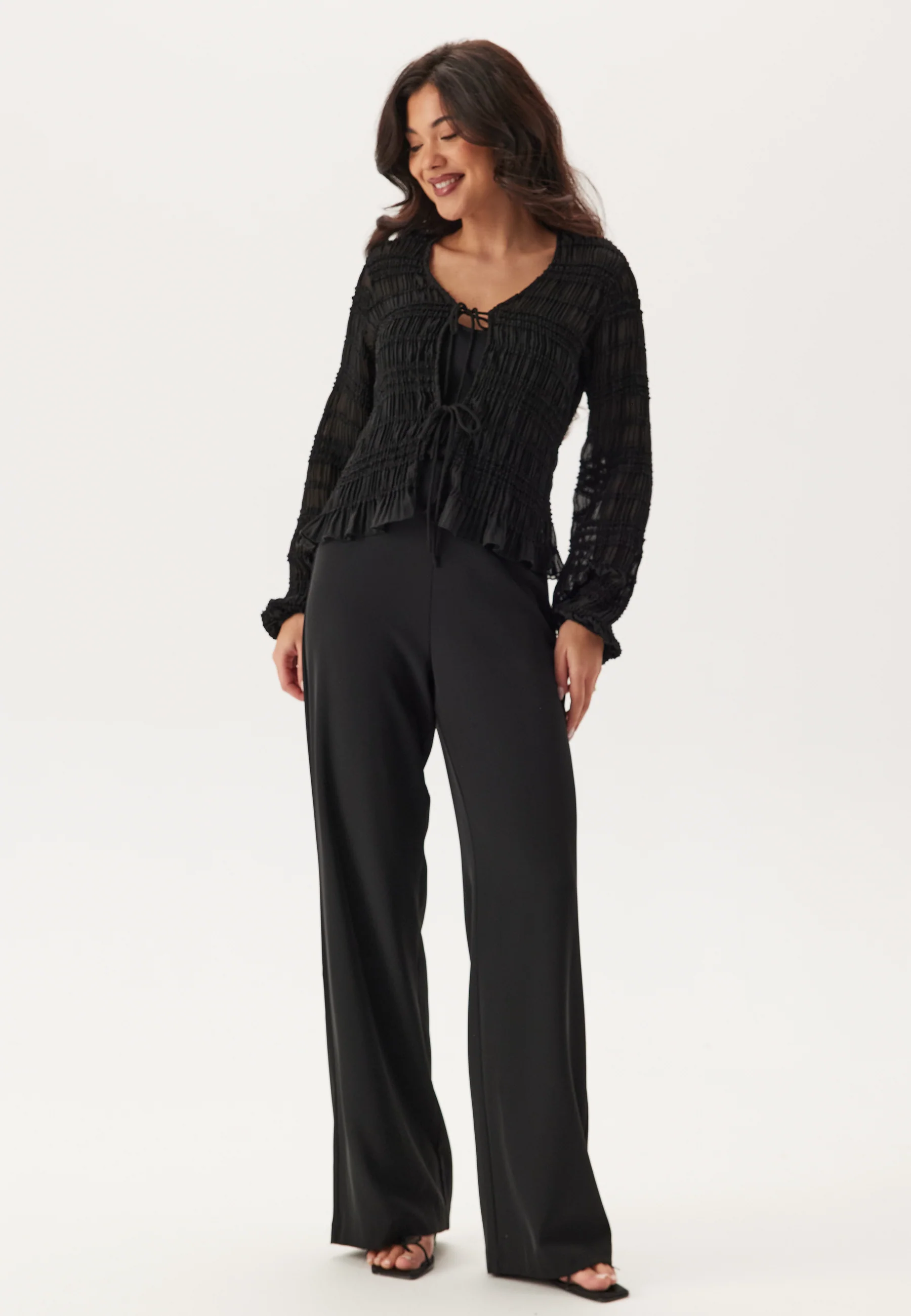 Sheer Tie Blouse - Image 3
