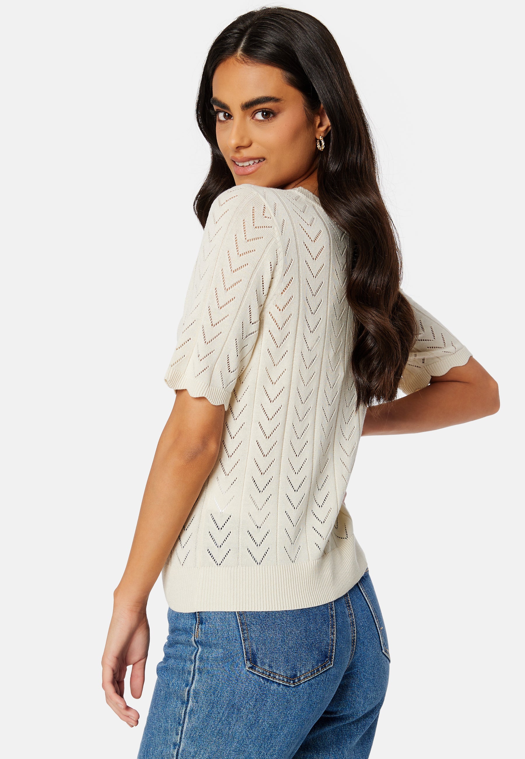 Shelley O-Neck 2/4 Knit Top - Image 3