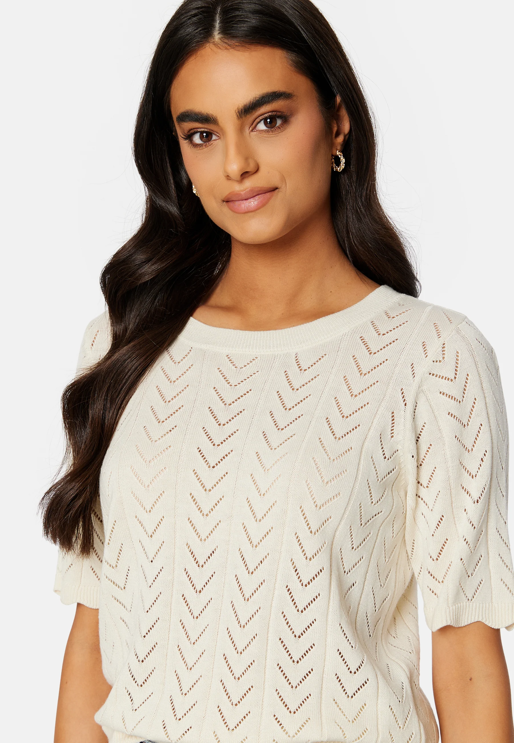 Shelley O-Neck 2/4 Knit Top - Image 4