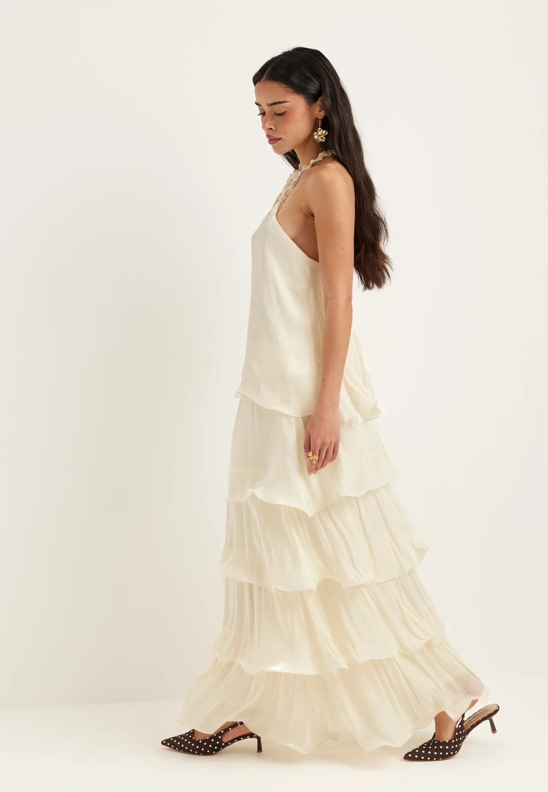 Shimmer Flounce Maxi Skirt - Image 5