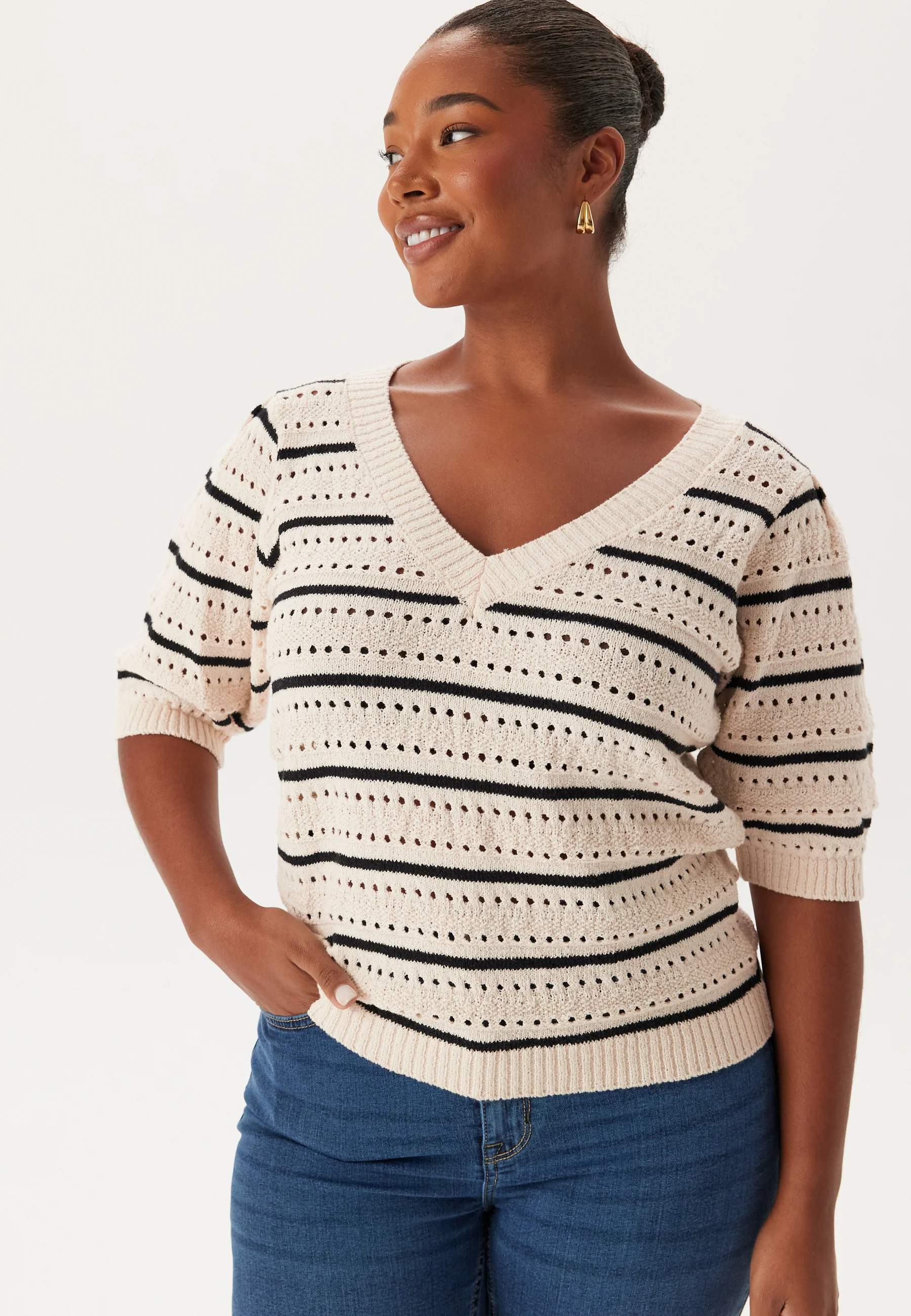 Short Sleeve Knit Sweater - Image 6