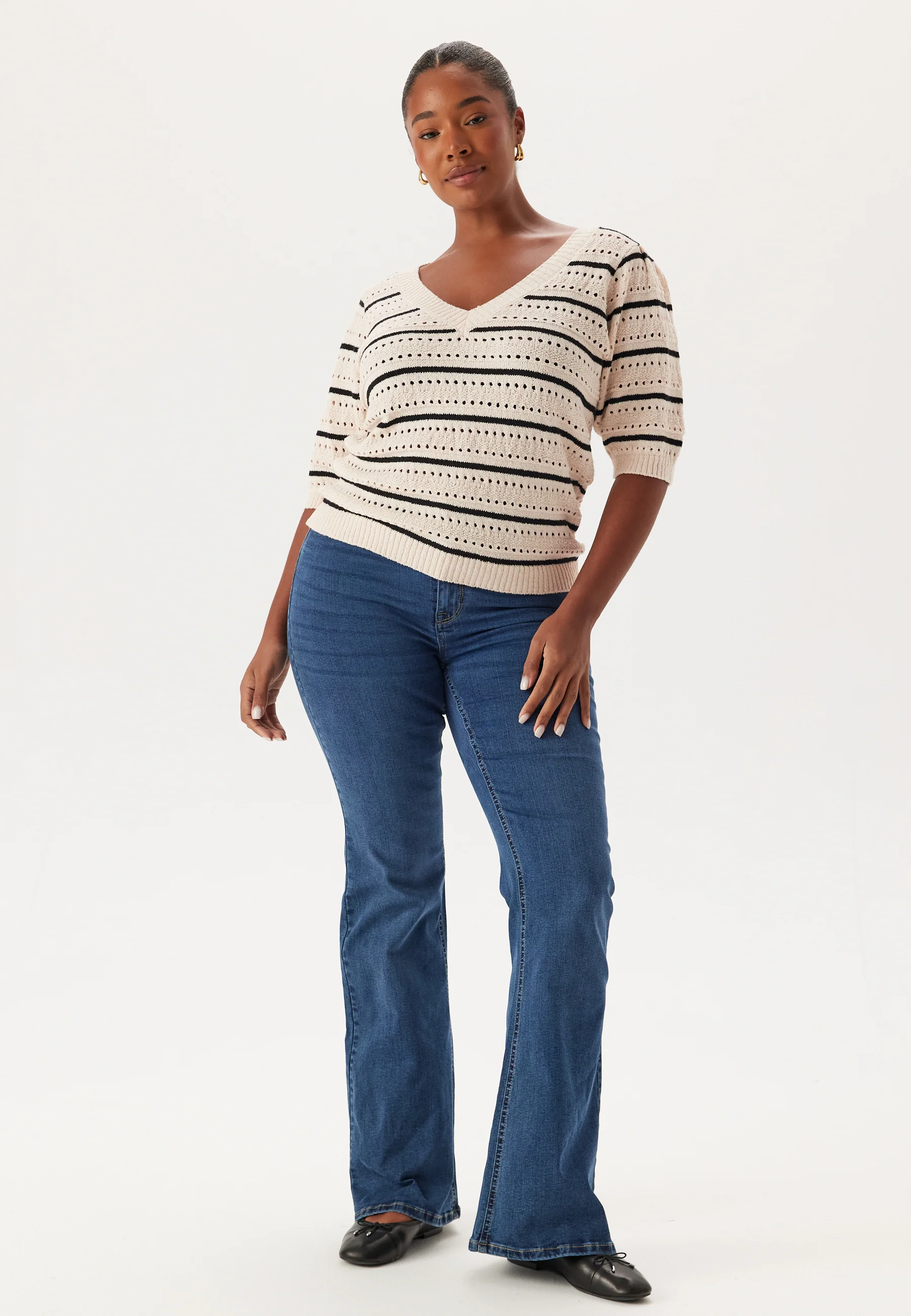 Short Sleeve Knit Sweater - Image 8