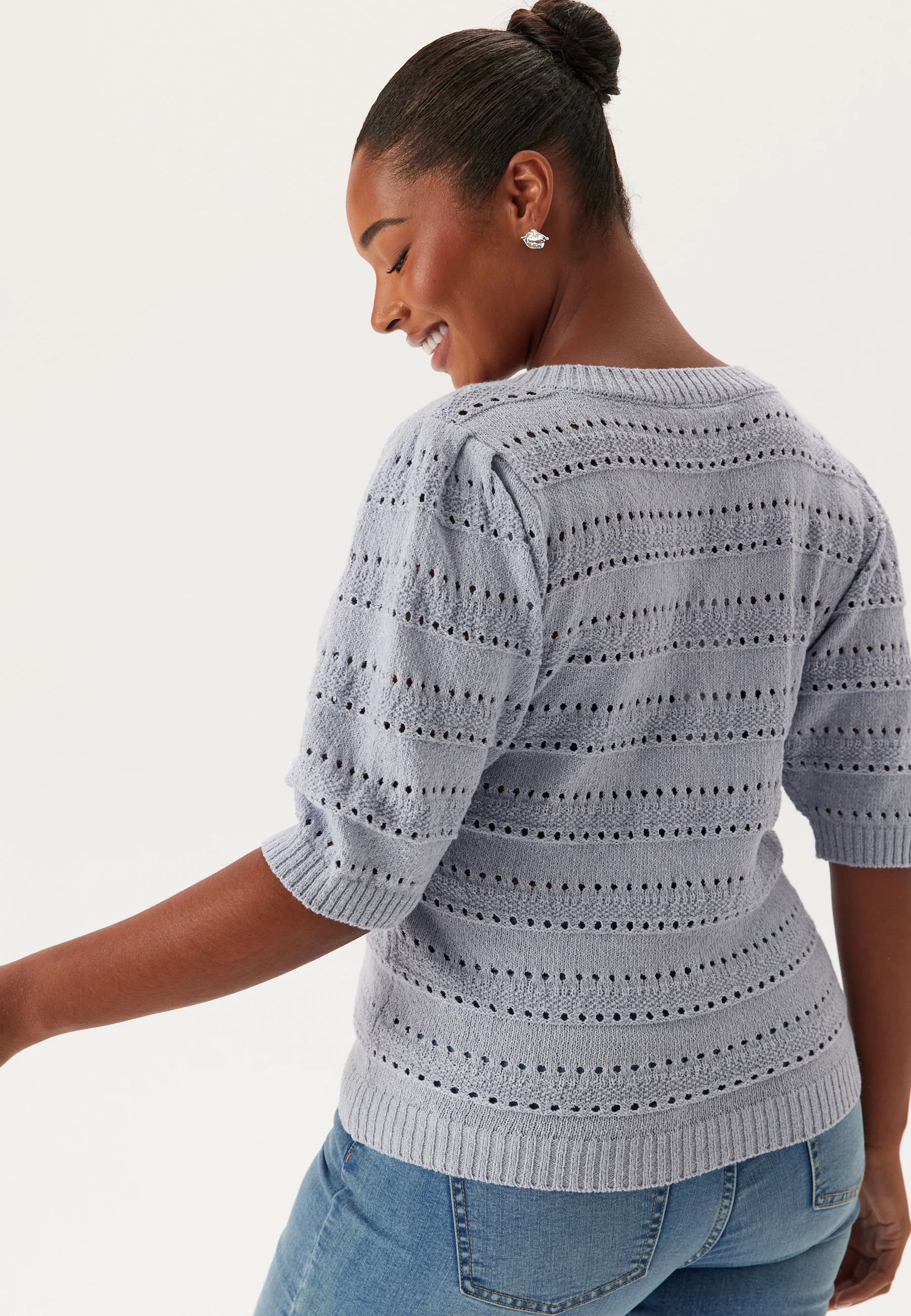 Short Sleeve Knit Sweater - Image 6