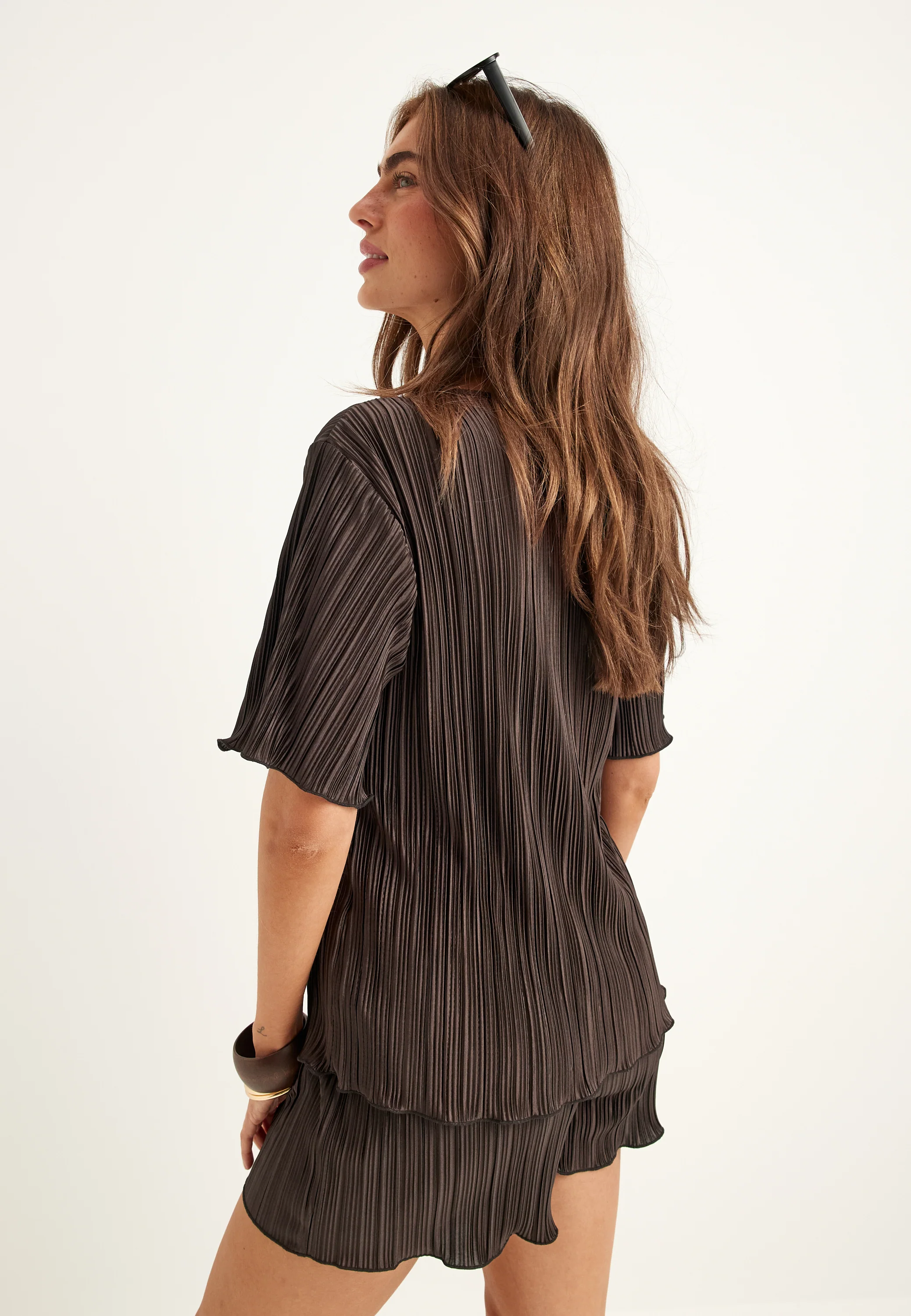 Short Sleeve Pleated Top - Image 5