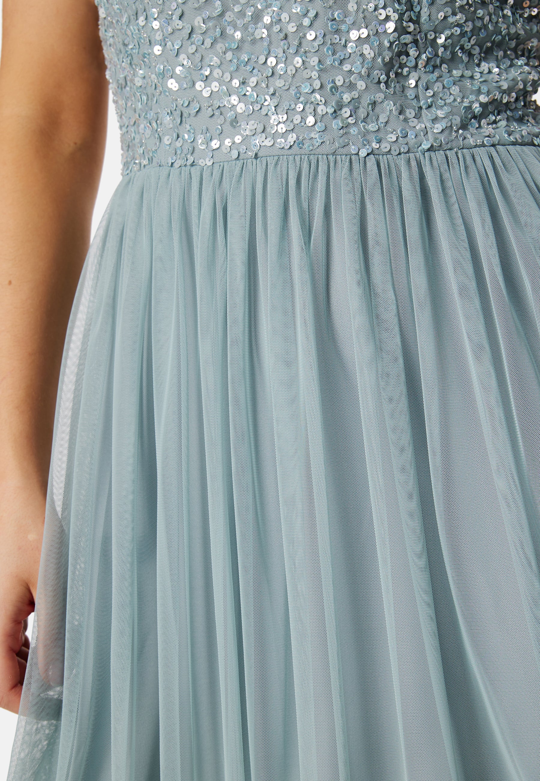 Short Sleeve Sequin Embellished Maxi Dress - Image 3
