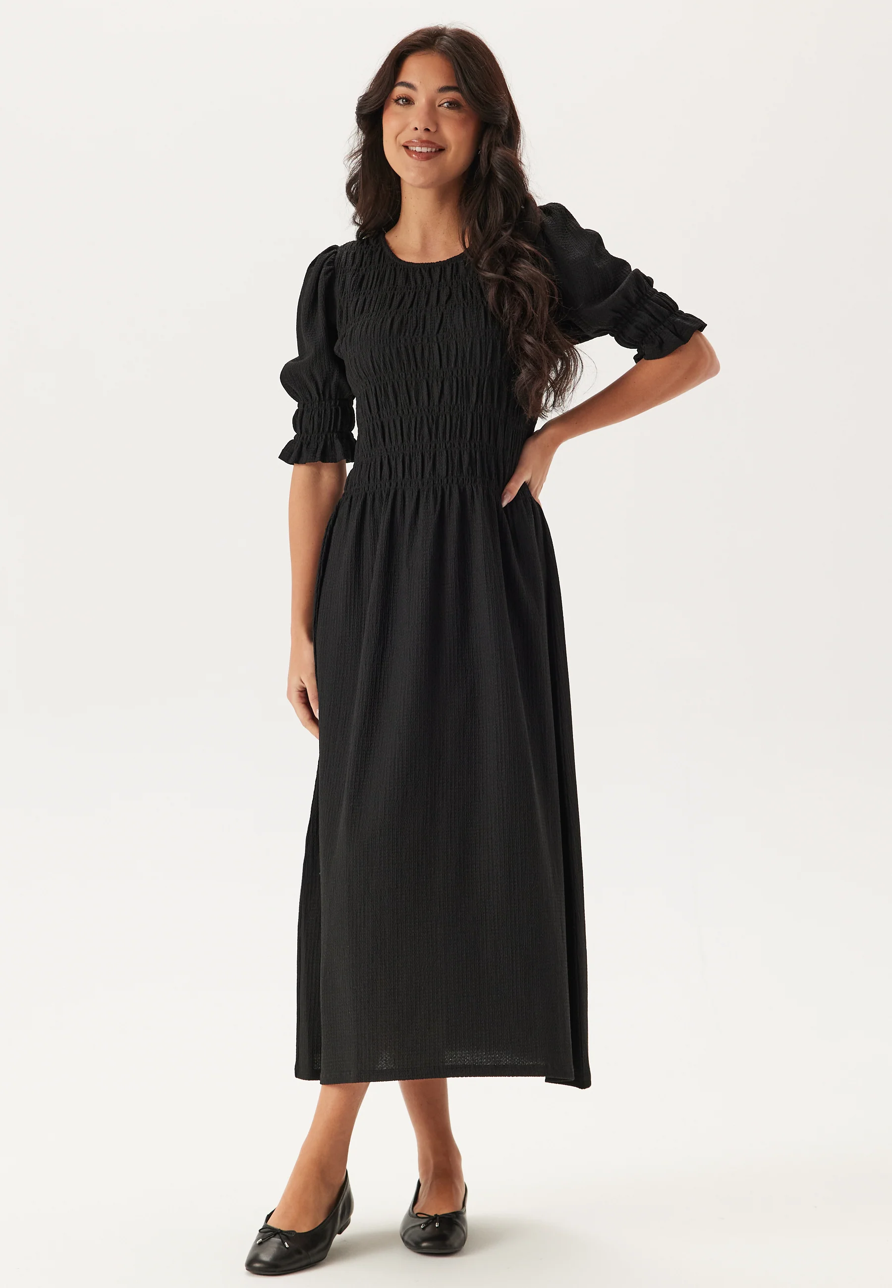 Short Sleeve Smock Dress - Image 2