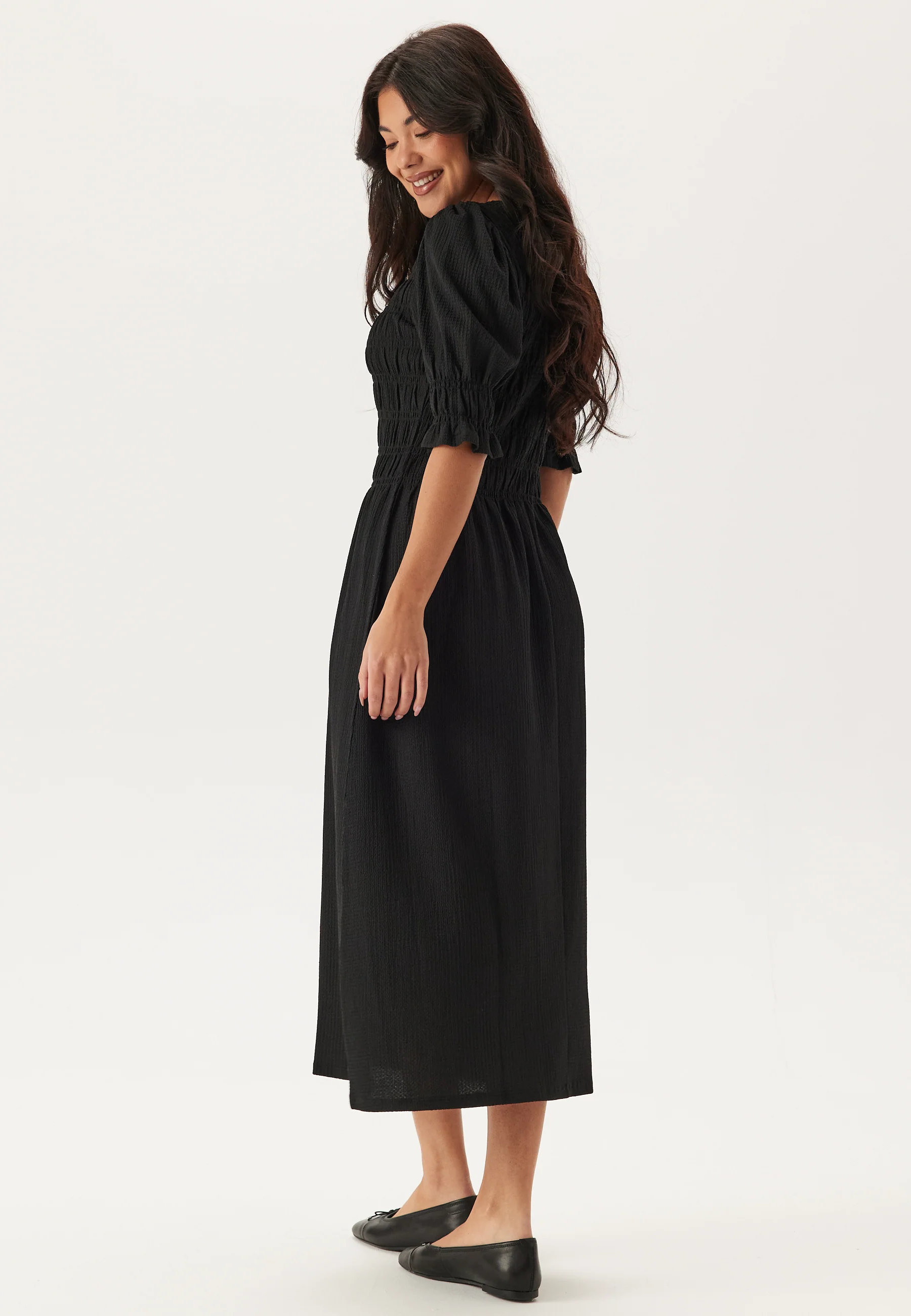 Short Sleeve Smock Dress - Image 3