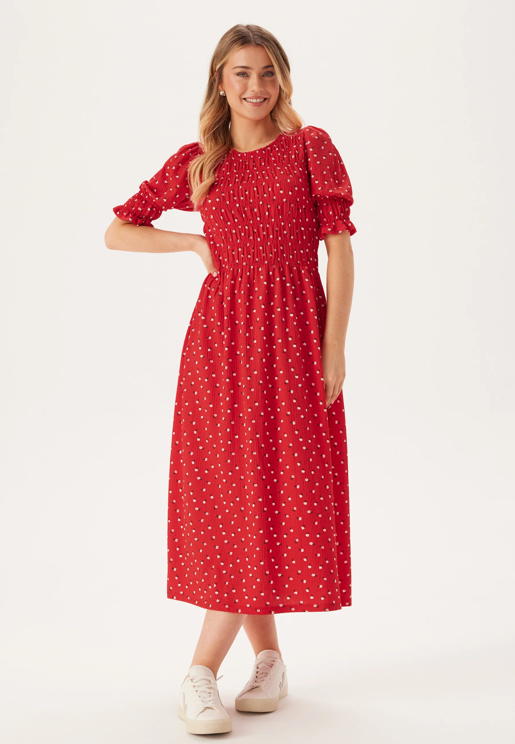 Short Sleeve Smock Dress - Image 2