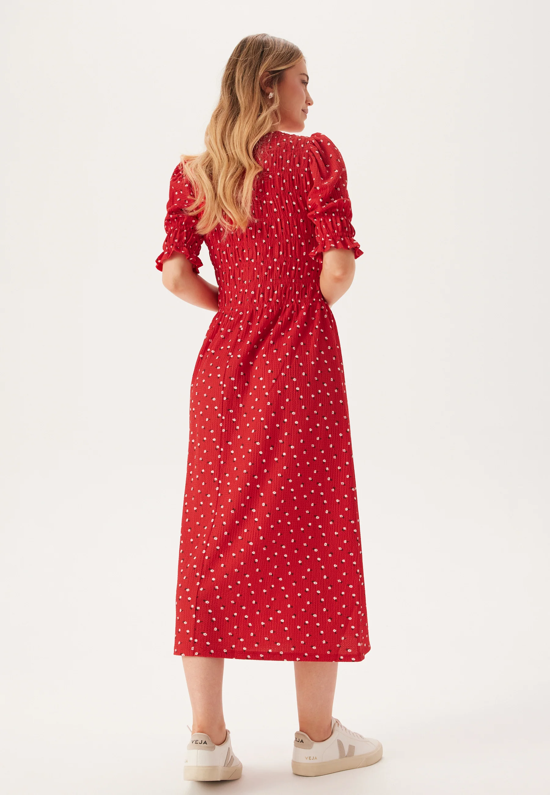 Short Sleeve Smock Dress - Image 3