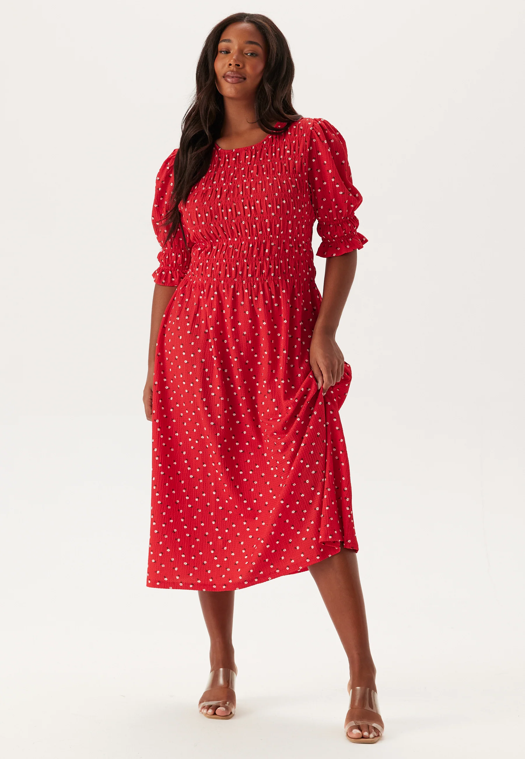 Short Sleeve Smock Dress - Image 5
