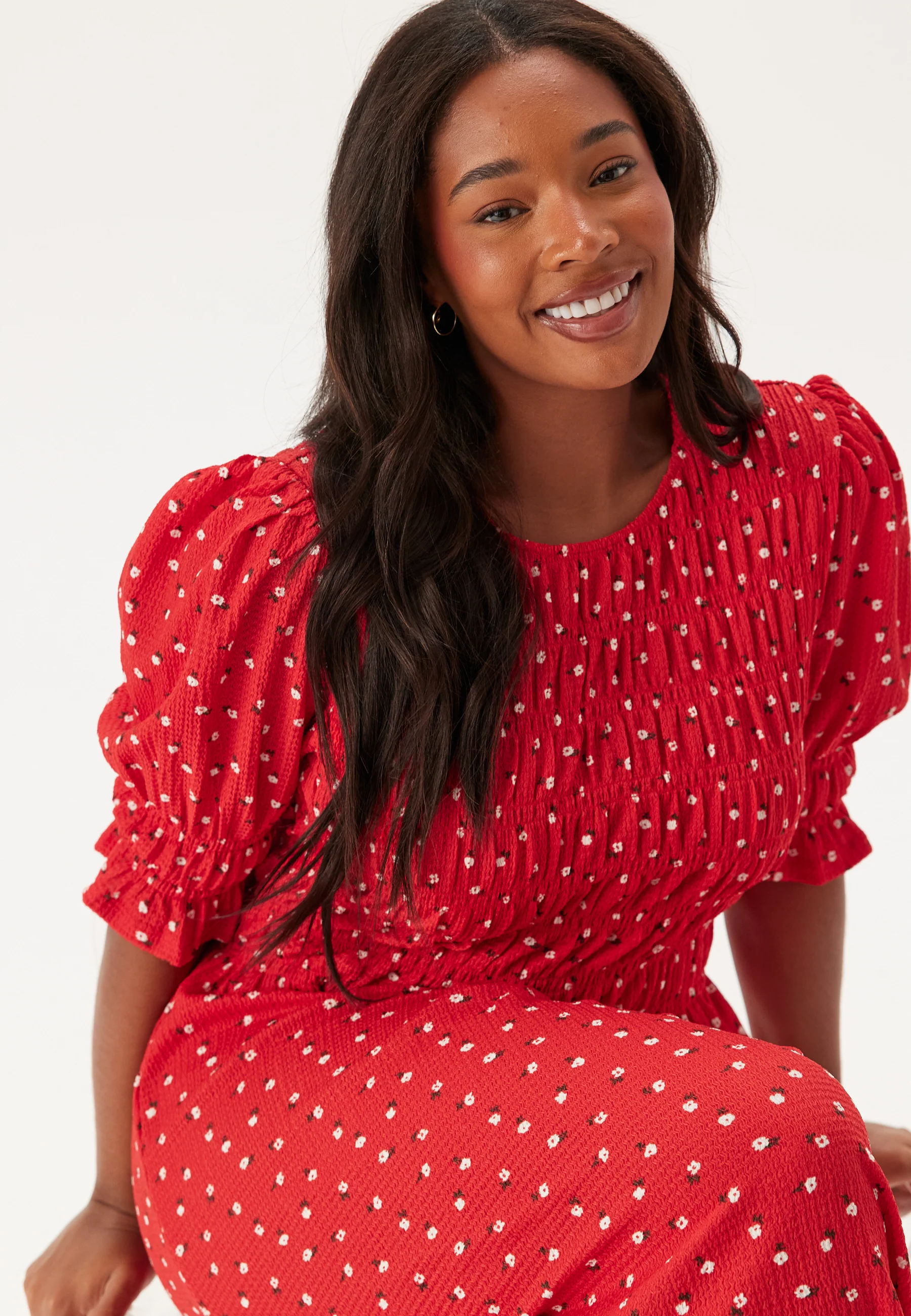 Short Sleeve Smock Dress - Image 7