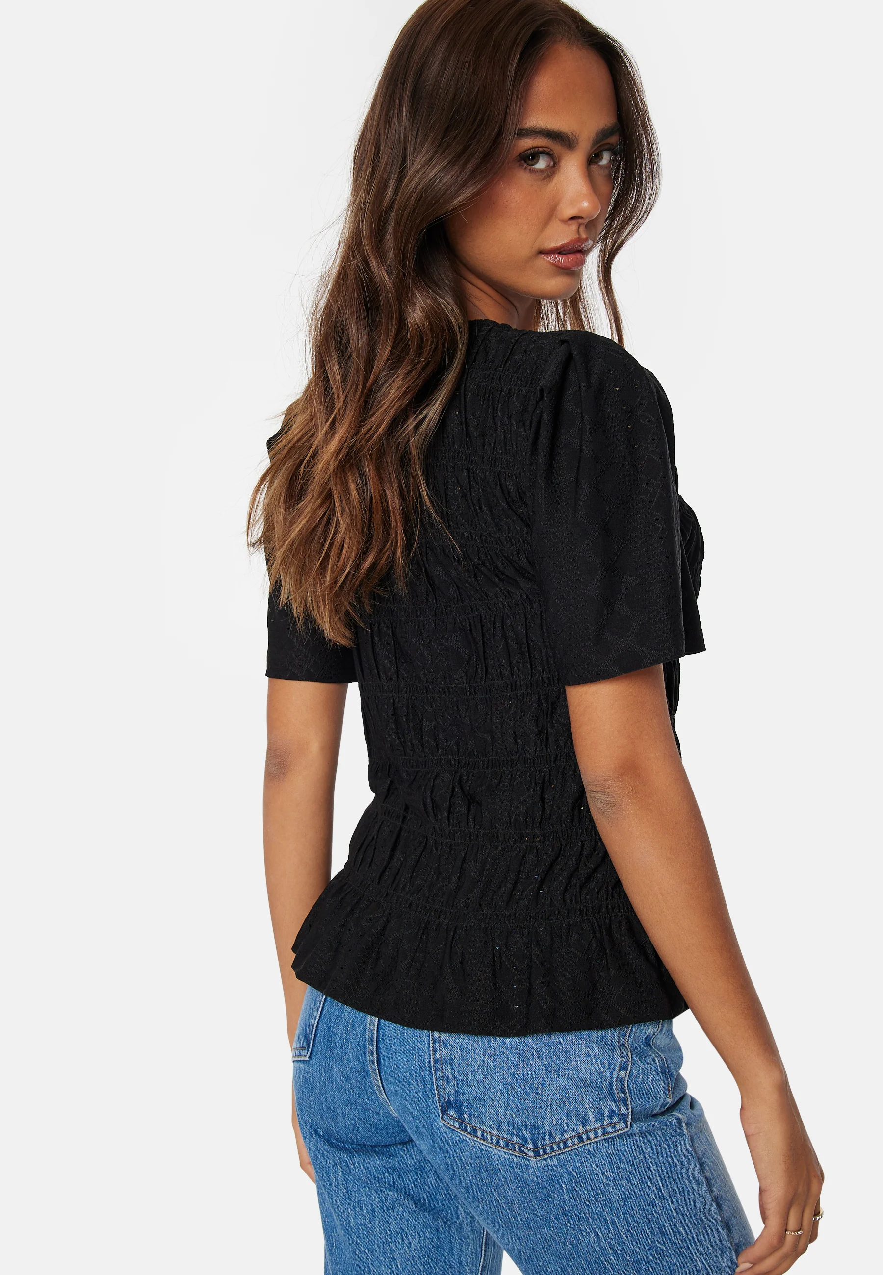 Short Sleeve Smock Top - Image 3