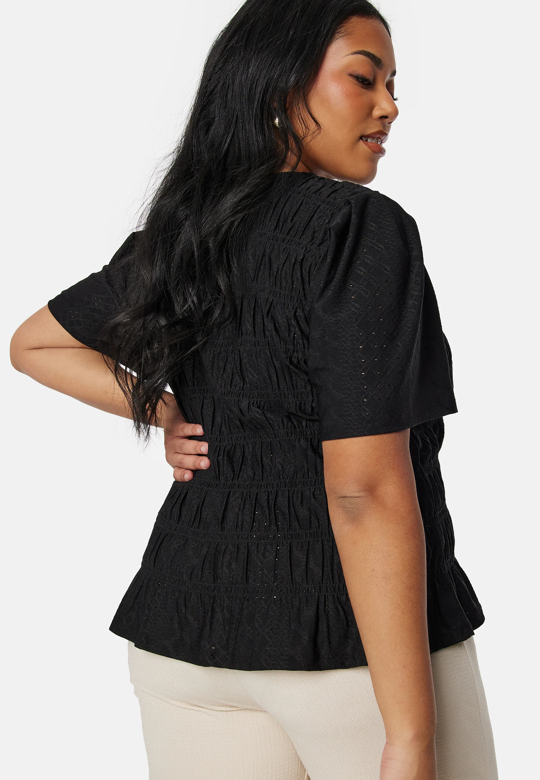 Short Sleeve Smock Top - Image 7