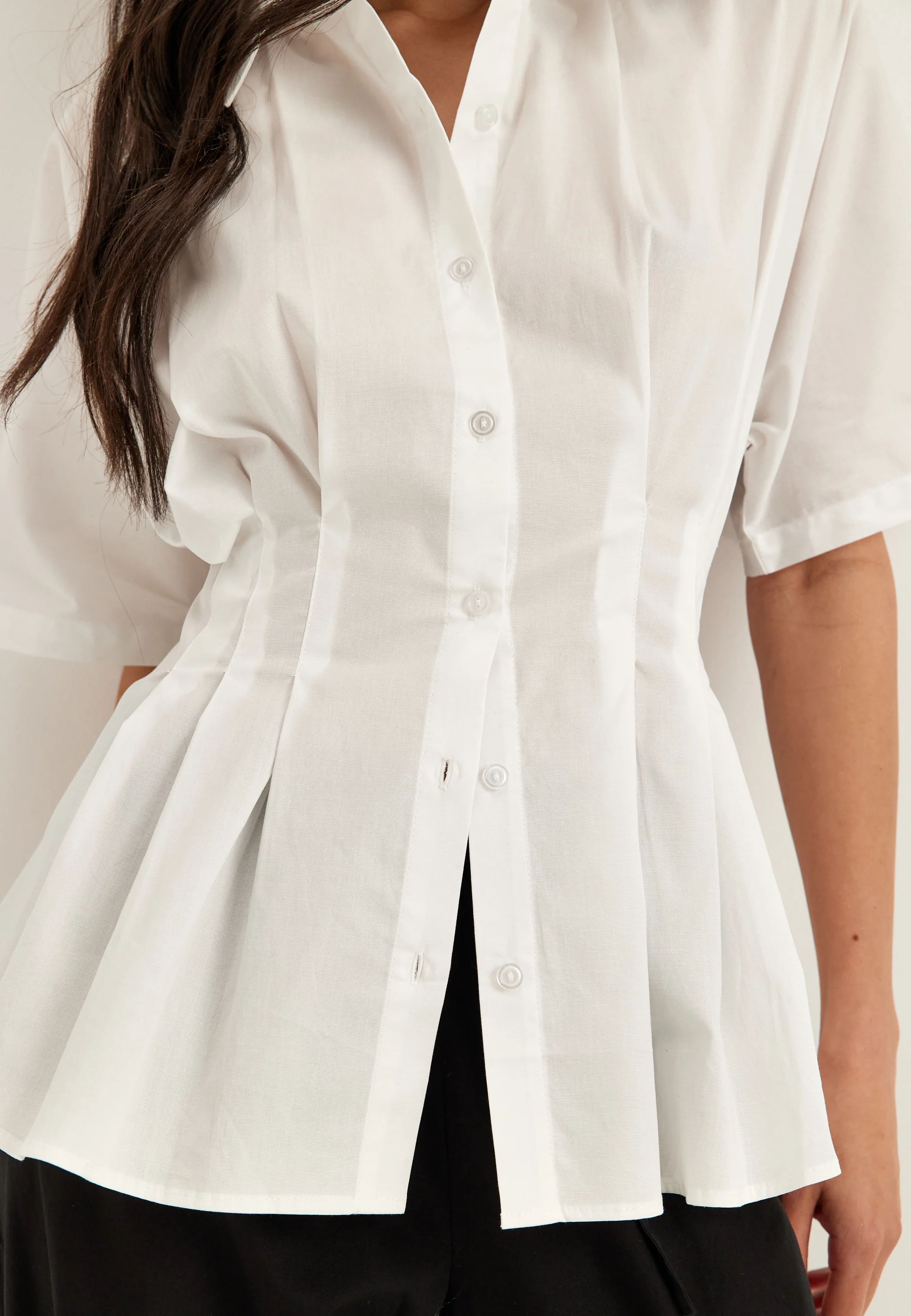 Short Sleeve Waist Shirt - Image 4