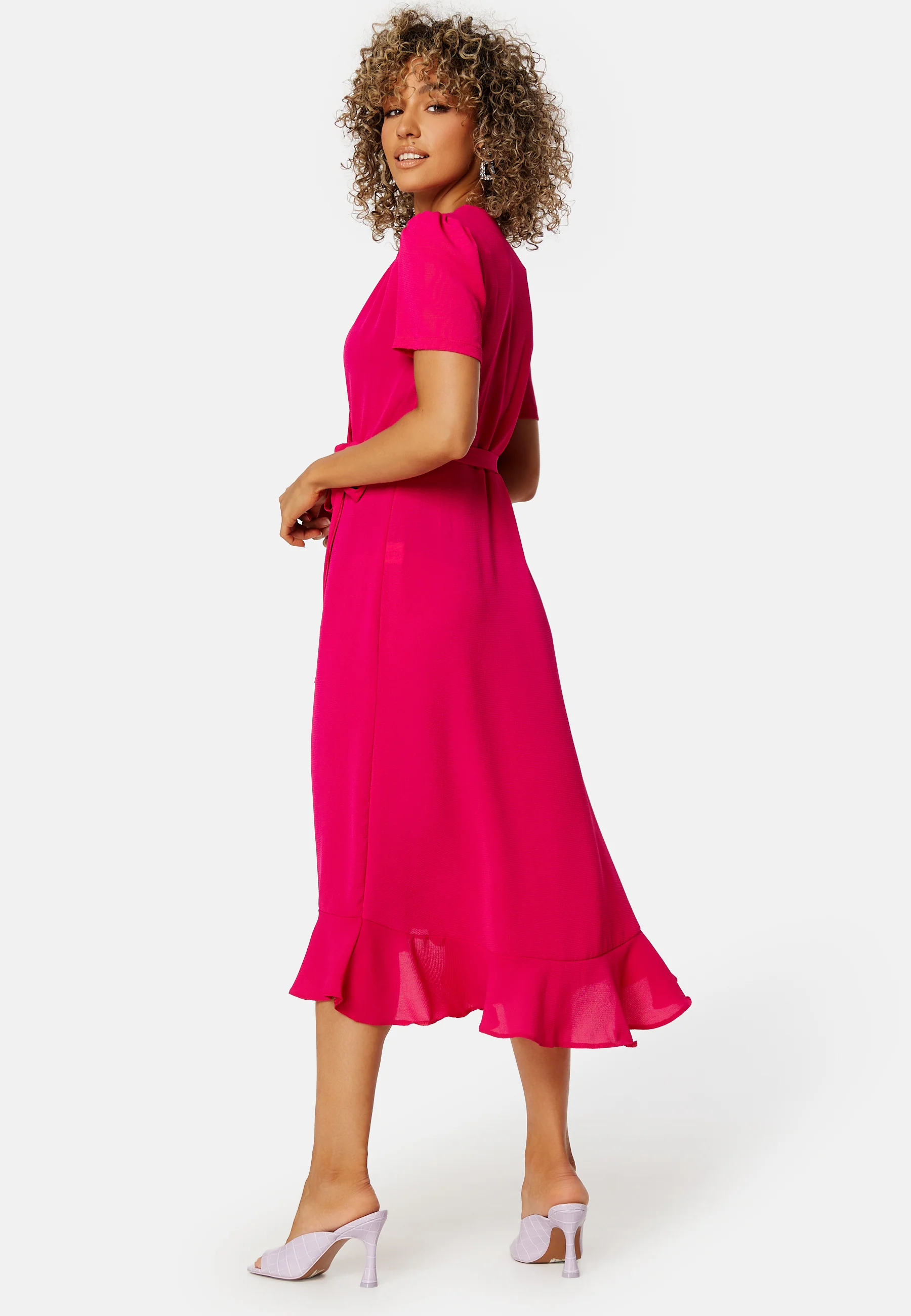 Short Sleeve Wrap Dress - Image 2