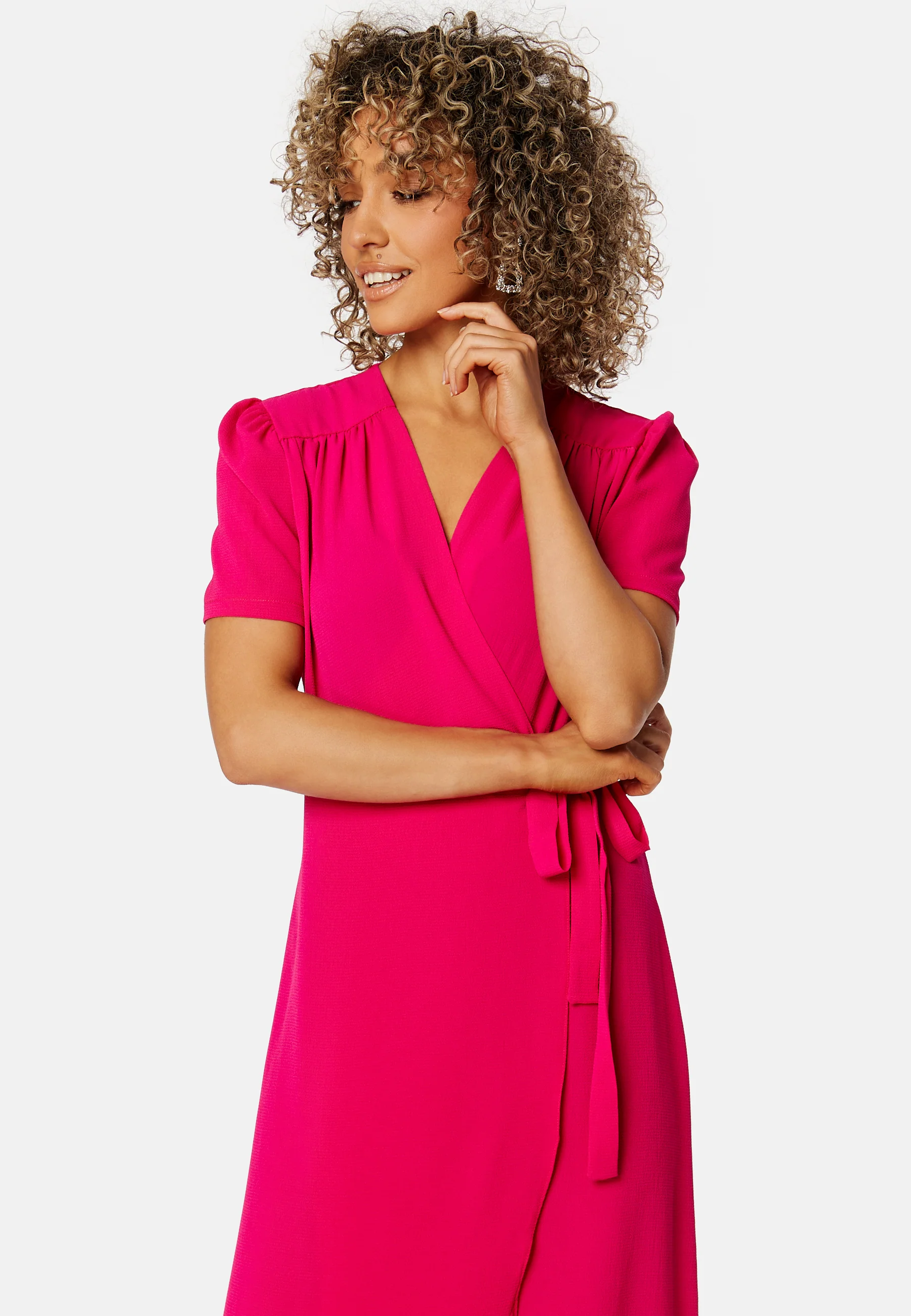 Short Sleeve Wrap Dress - Image 3