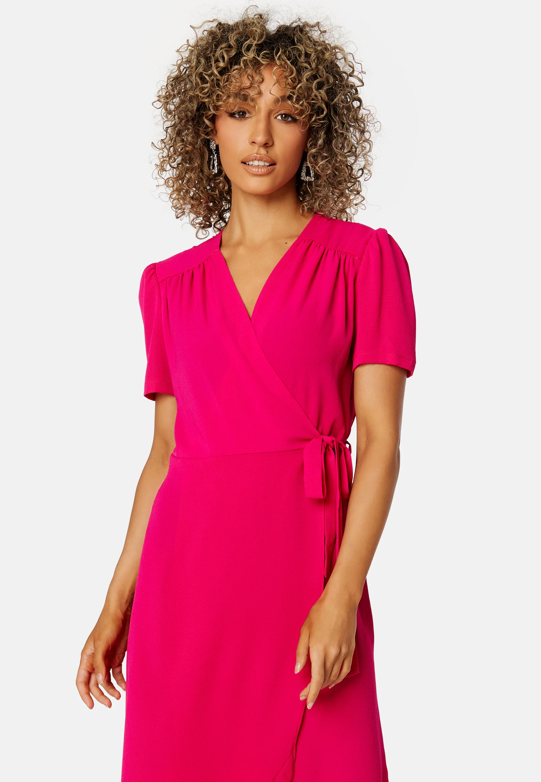 Short Sleeve Wrap Dress - Image 4