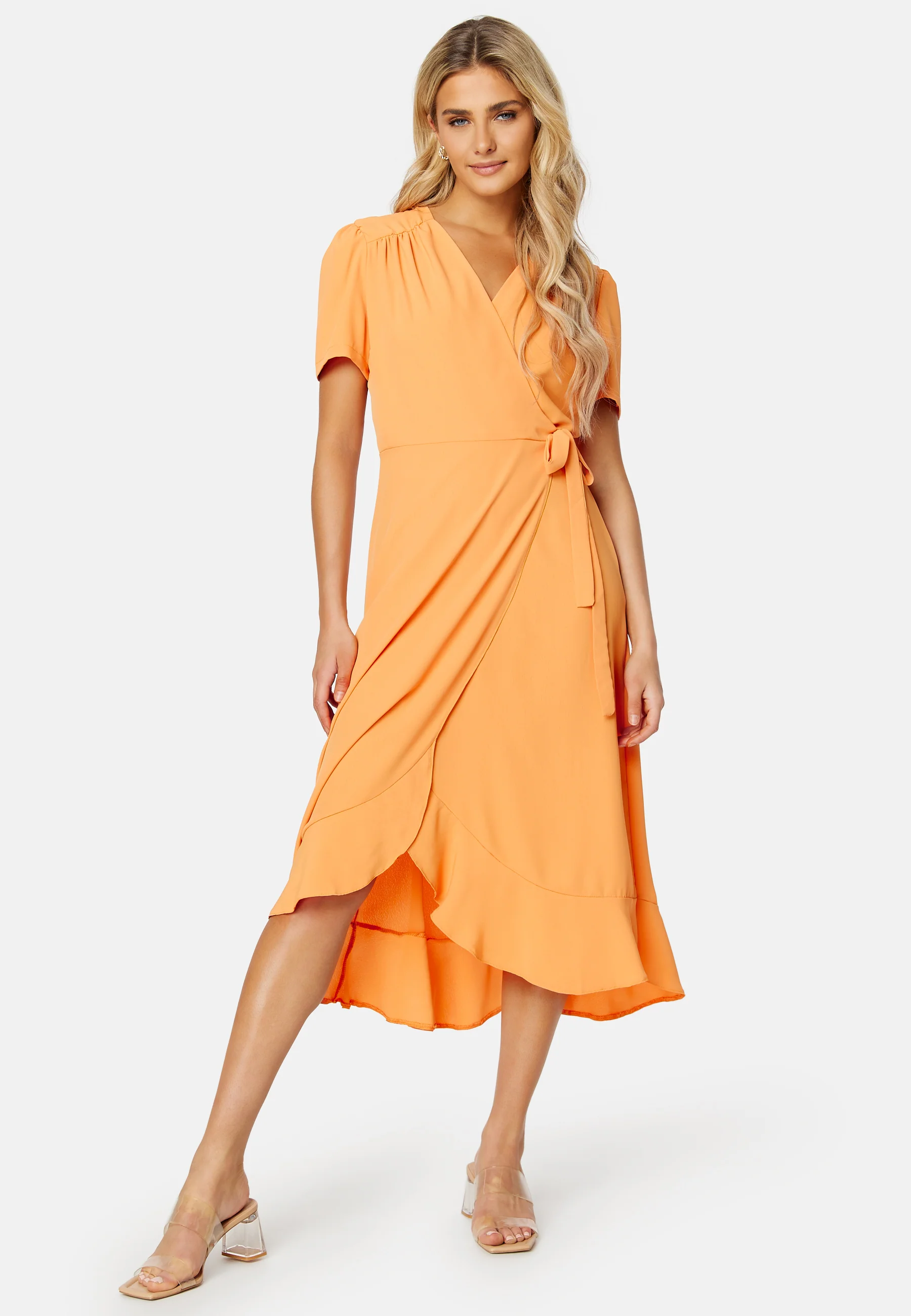 Short Sleeve Wrap Dress