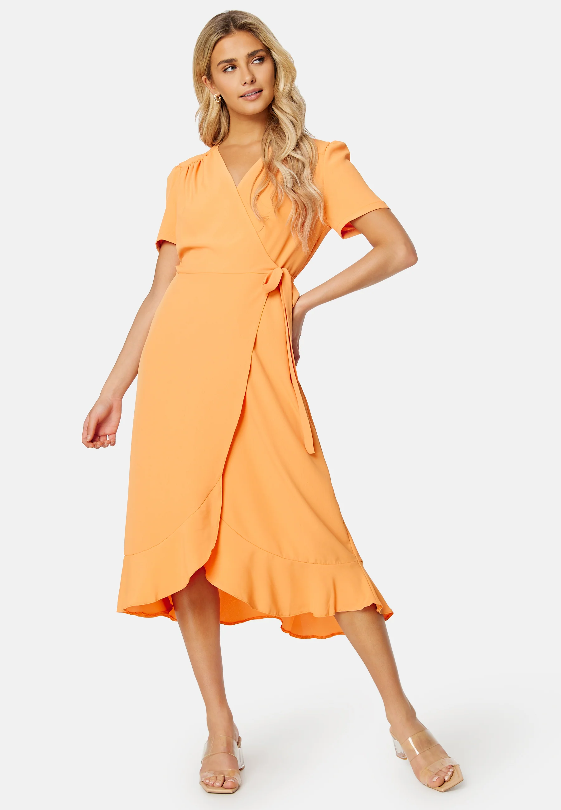 Short Sleeve Wrap Dress - Image 3