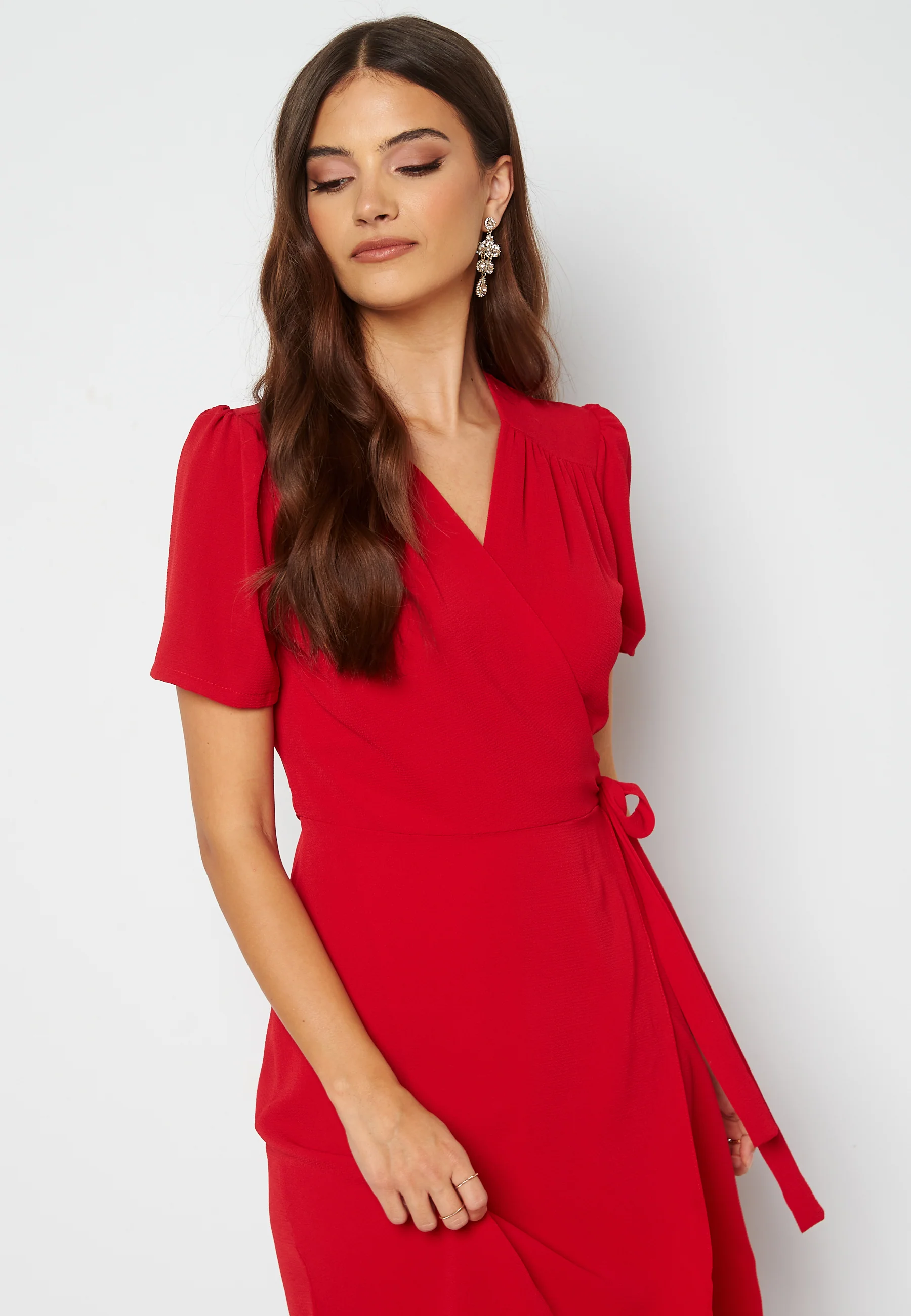 Short Sleeve Wrap Dress - Image 3