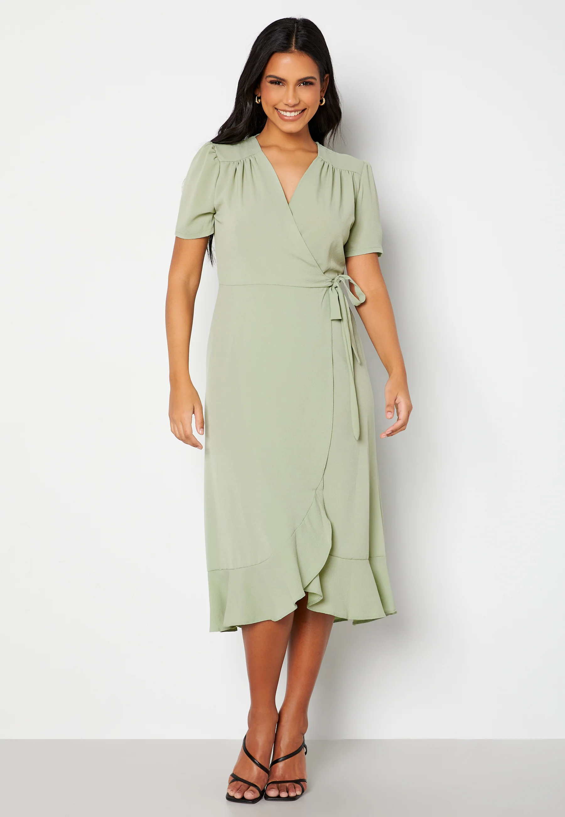 Short Sleeve Wrap Dress - Image 3