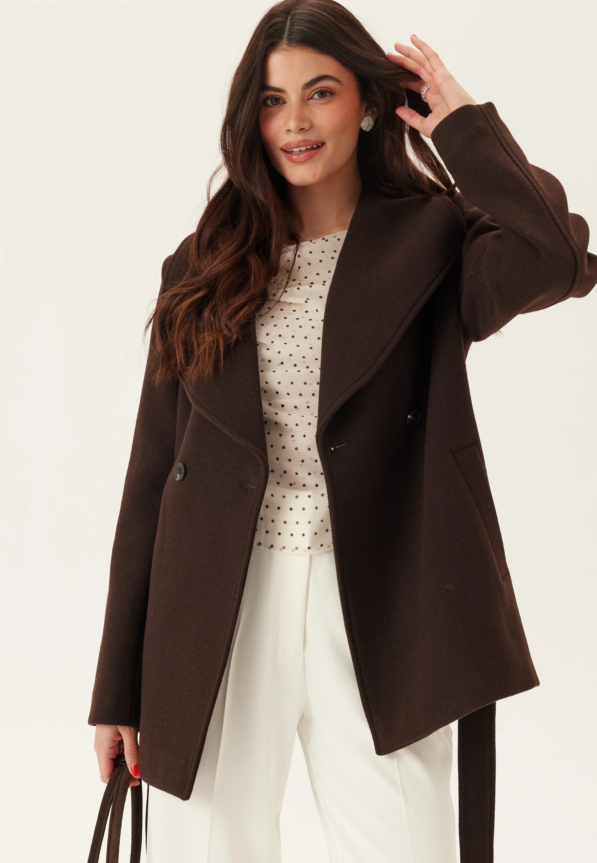 Short Wool Blend Coat - Image 3