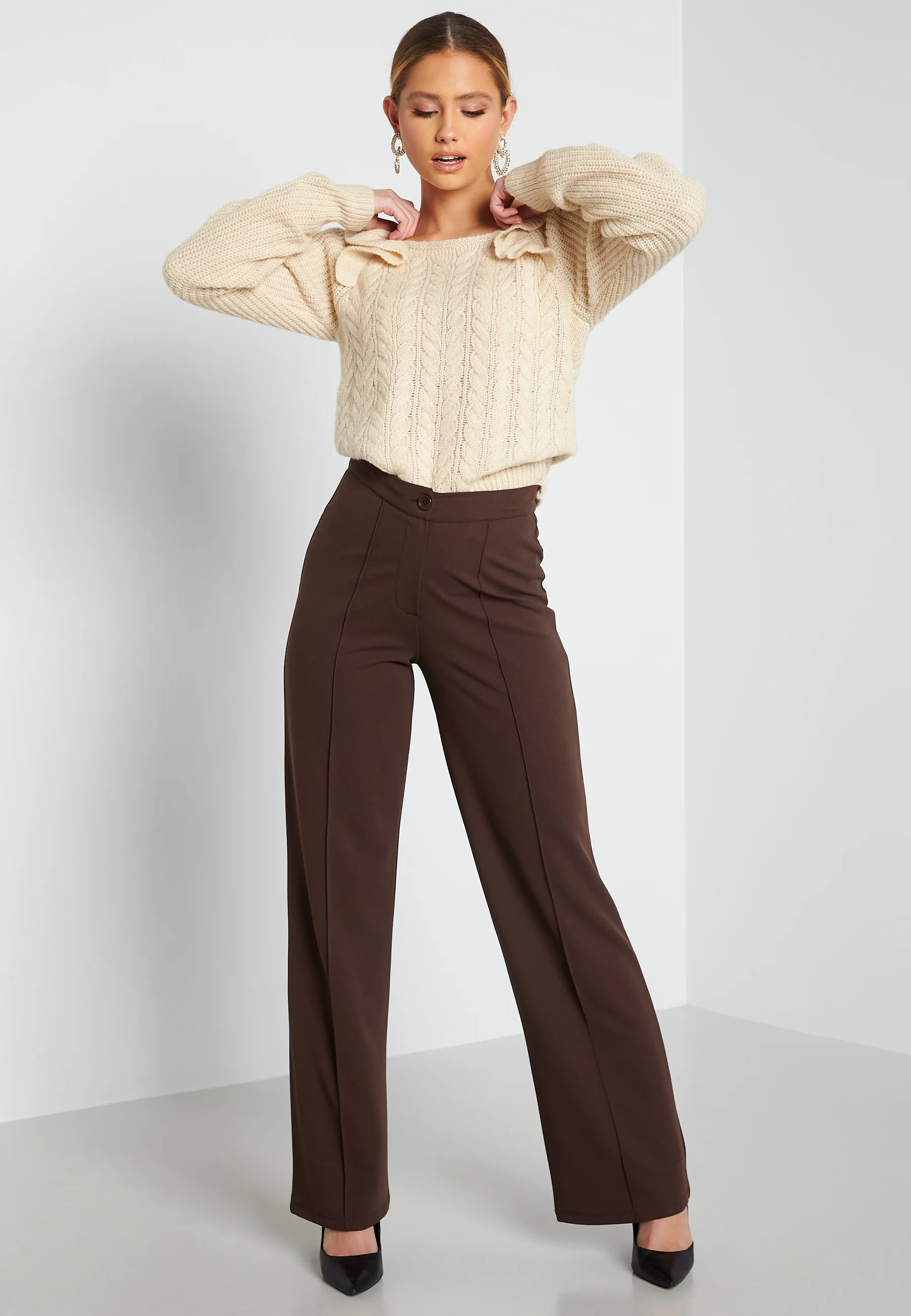 Shy Detail L/S Knit Top - Image 2