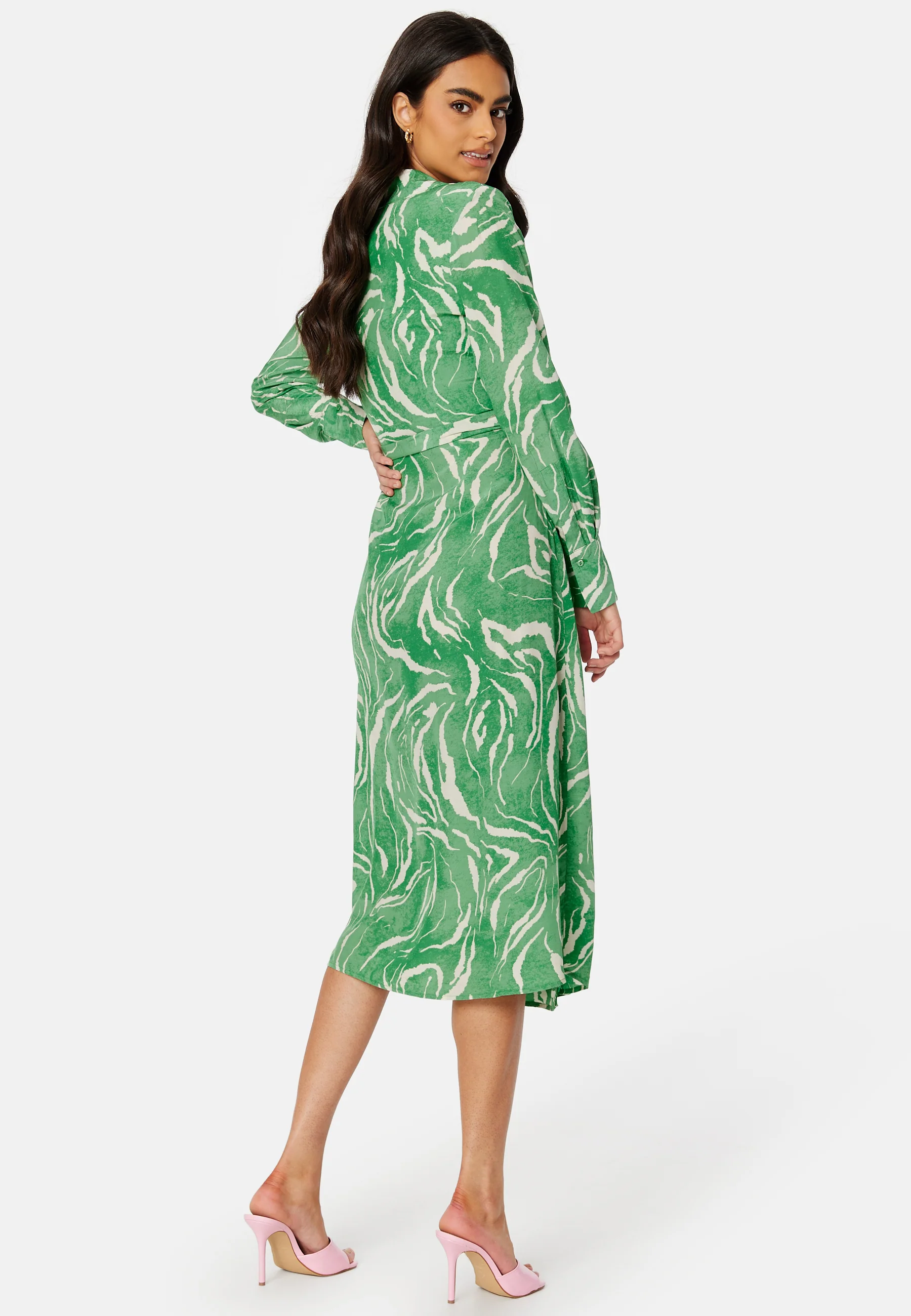 Sirene LS Midi Wrap Dress - Image 2