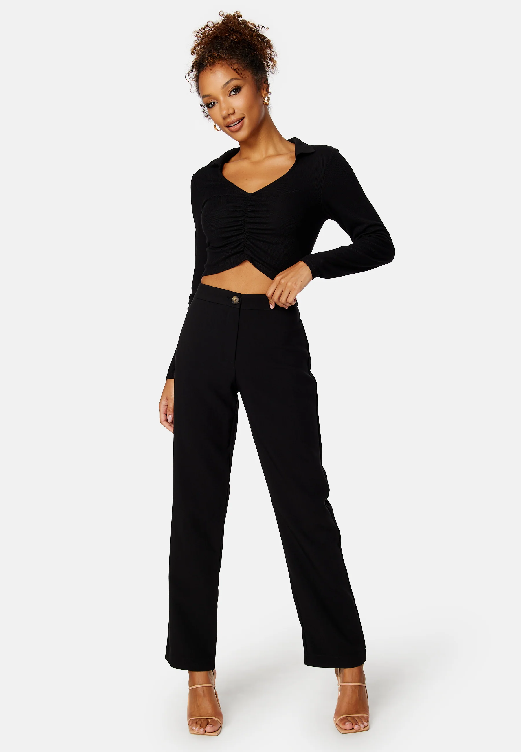 Siva L/S Collar Short Top - Image 2