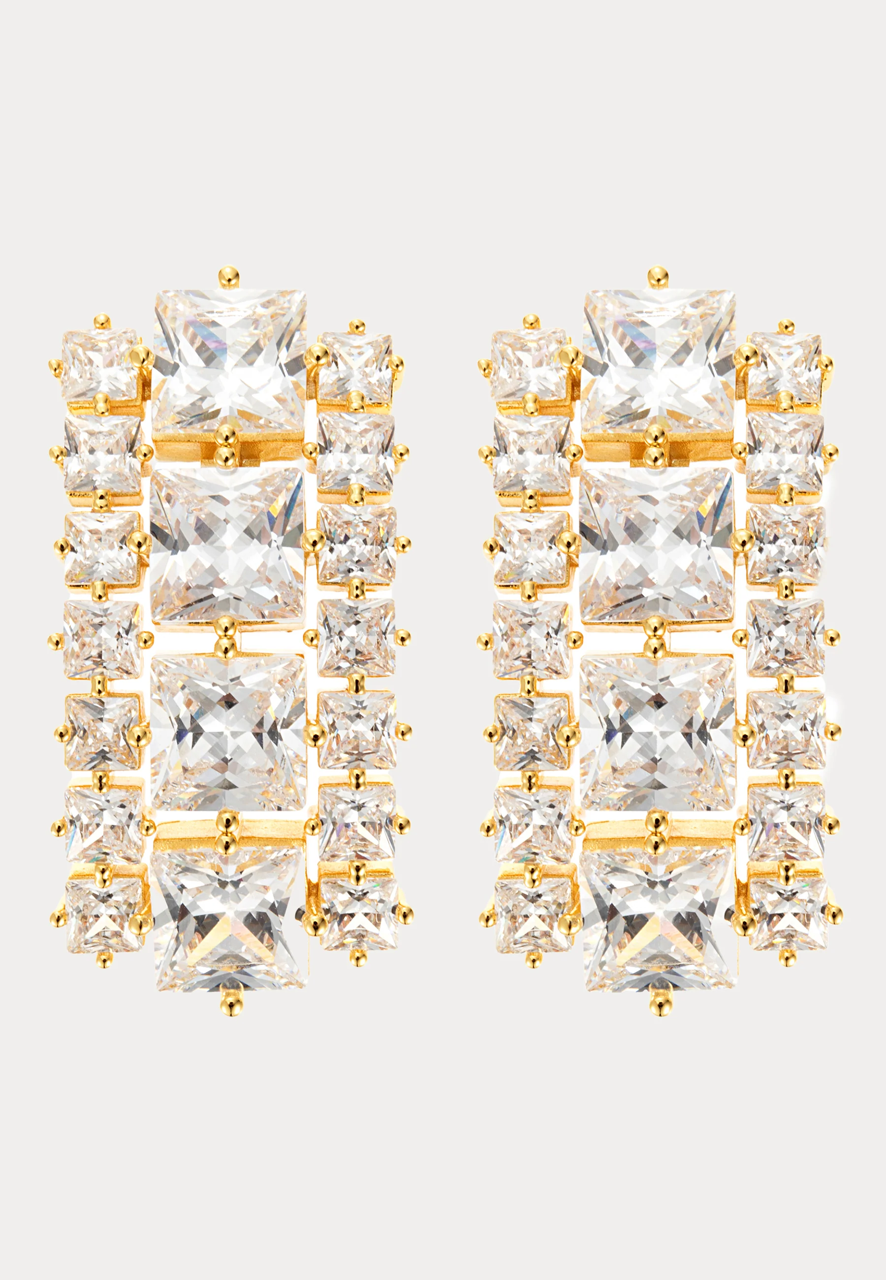Sky Crystal Earring Gold - Image 2