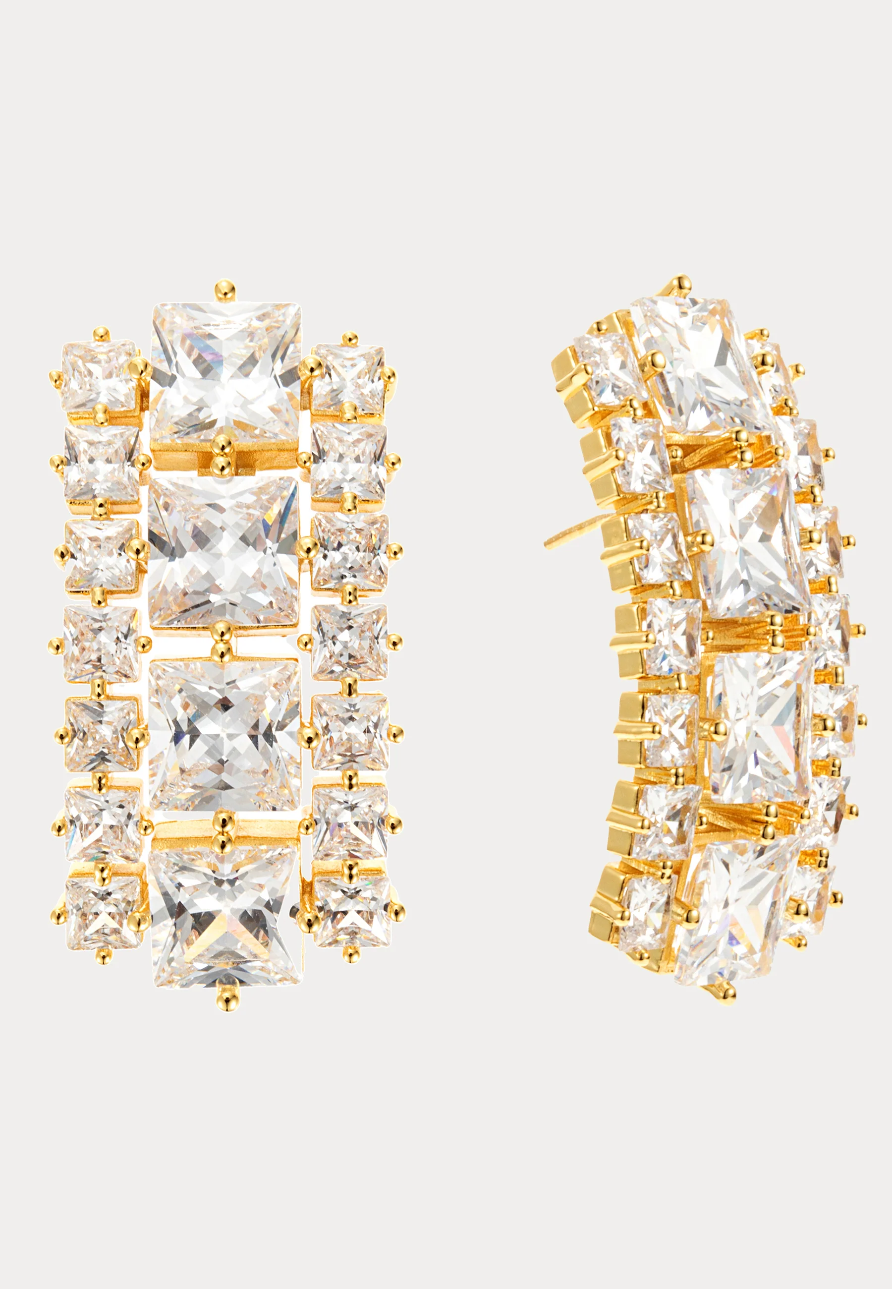 Sky Crystal Earring Gold - Image 3