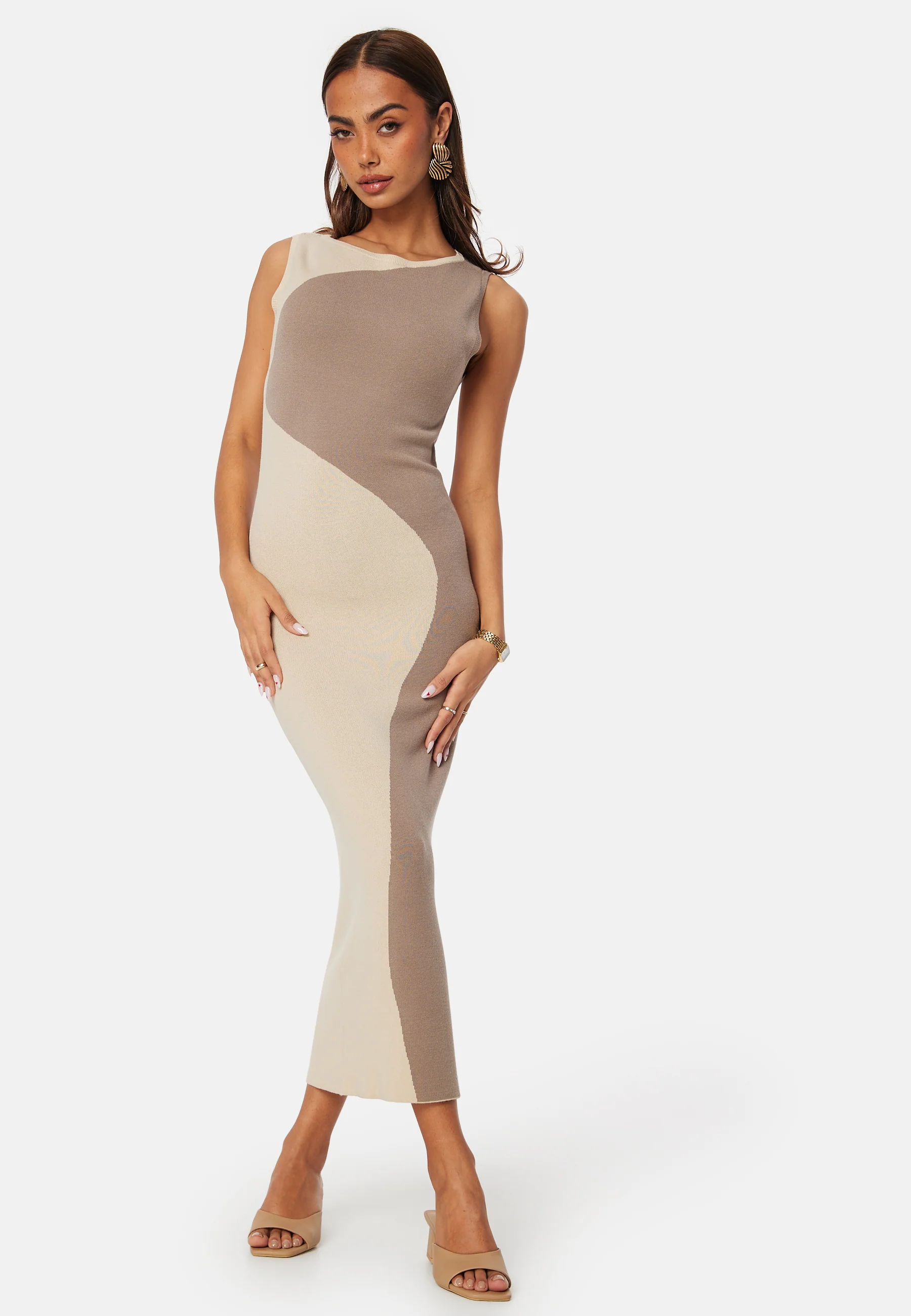 Sleeveless Color Block Dress