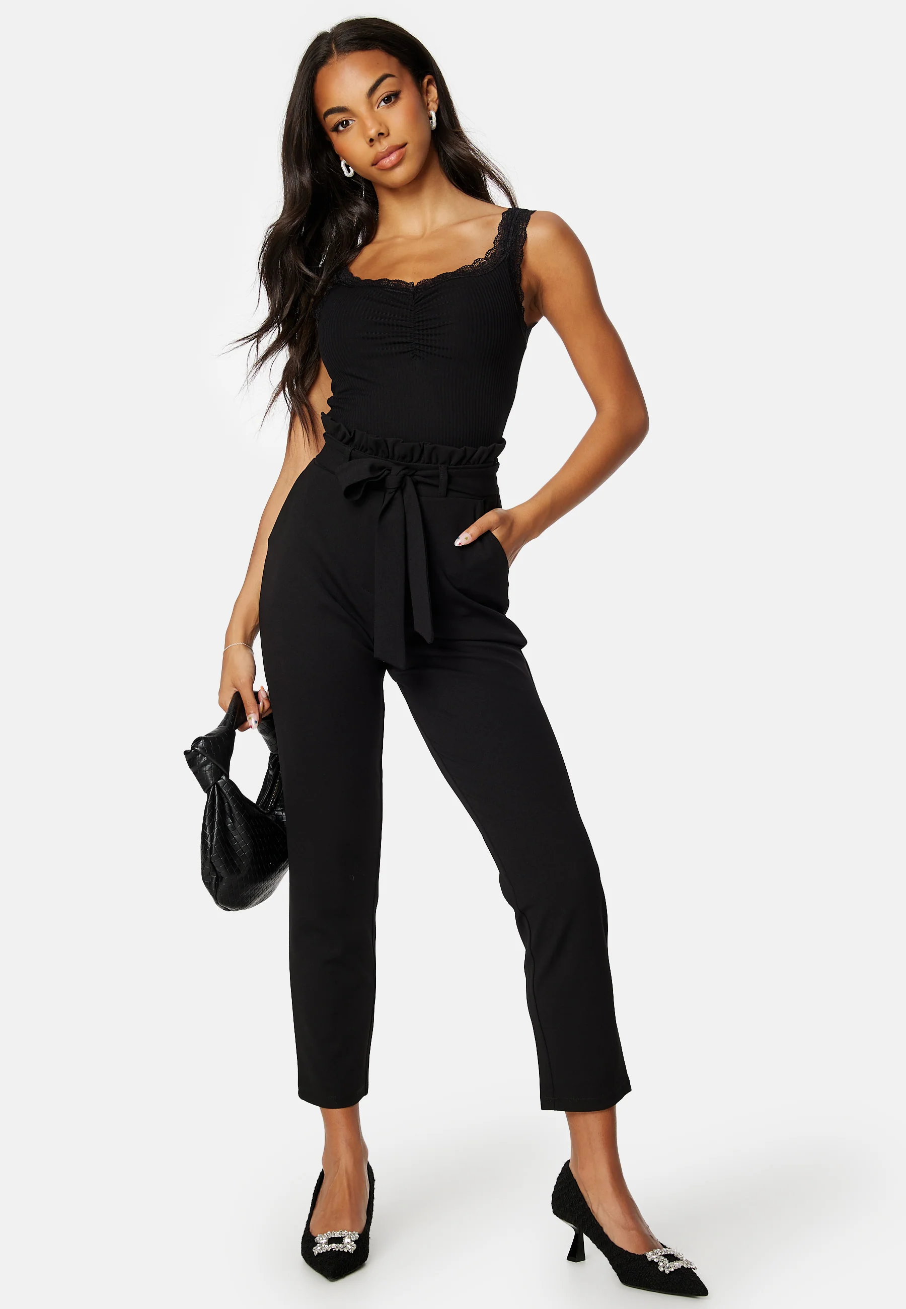 Sleeveless Lace Rib Top - Image 2
