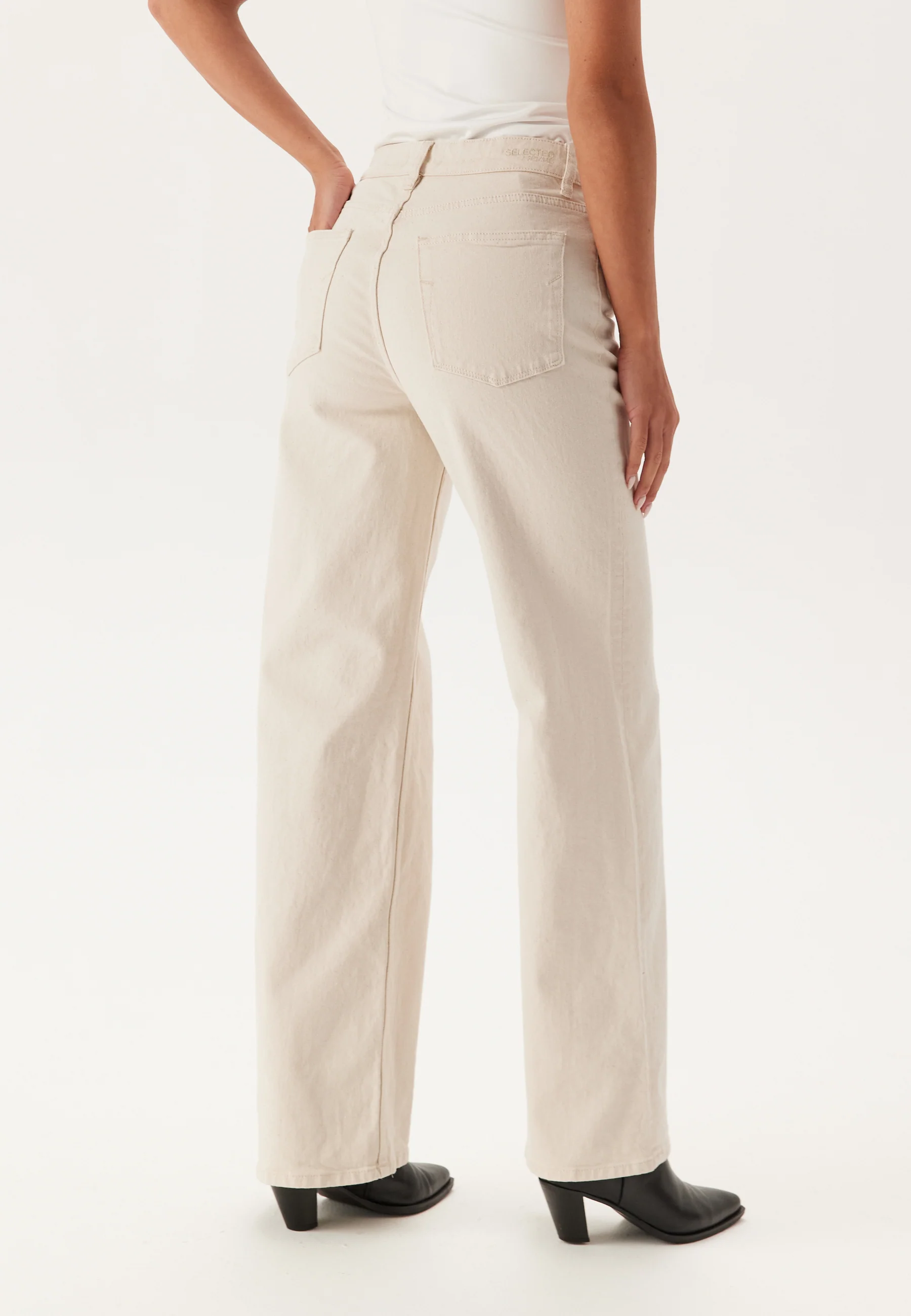 Slfalice Hw Wide Long Ecru Jea - Image 2