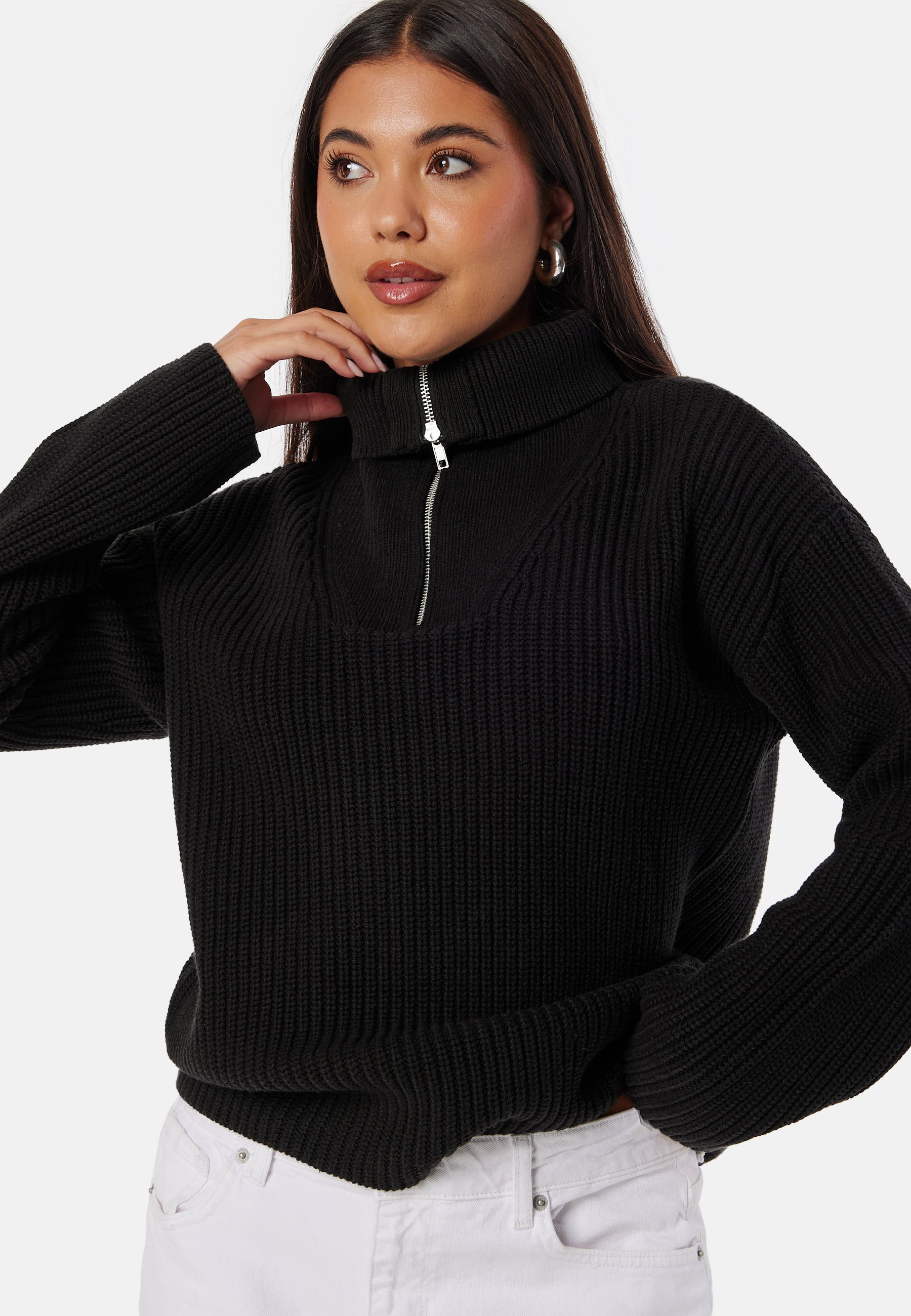 Slfbloomie Ls Knit Half Zip - Image 3