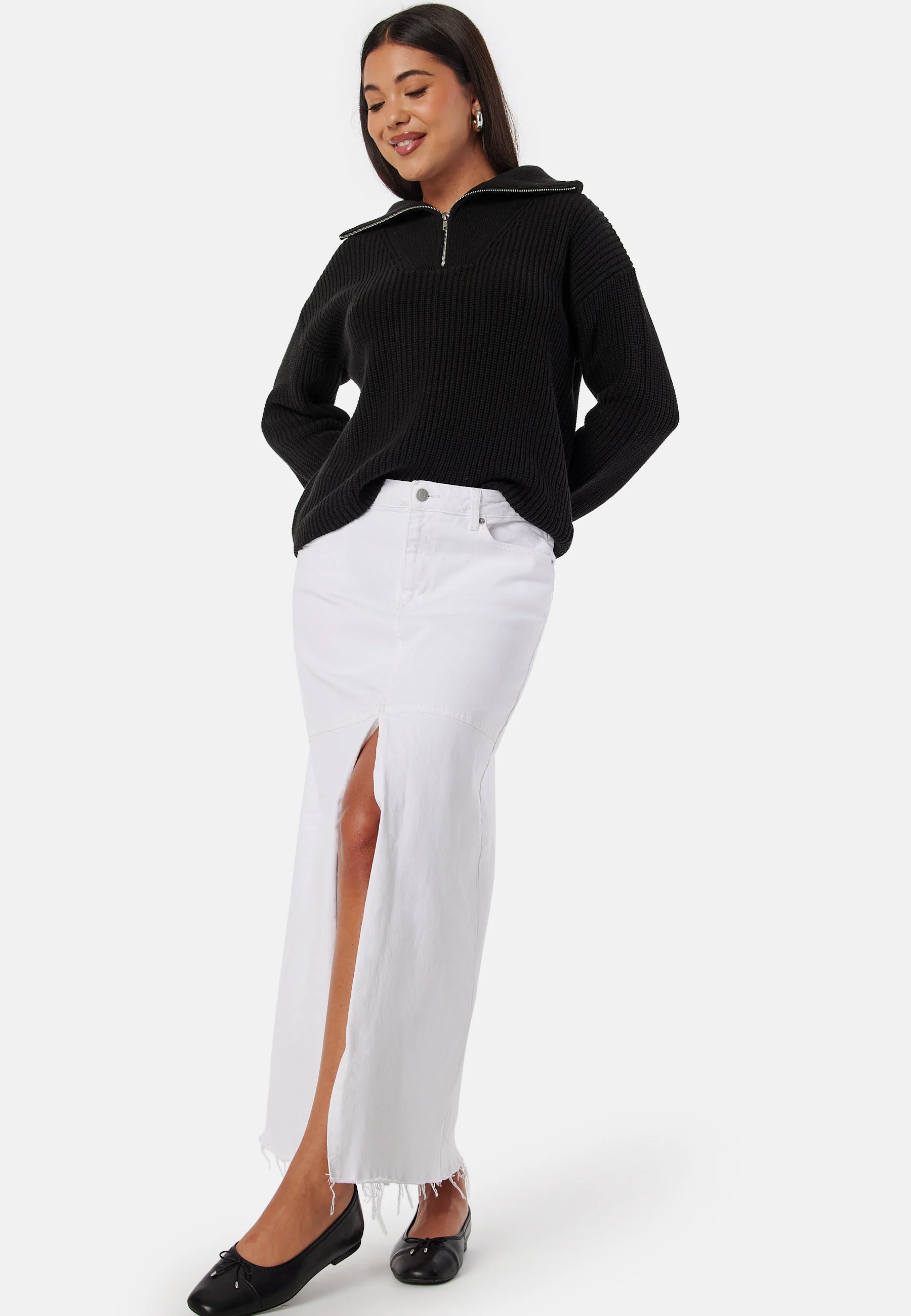 Slfbloomie Ls Knit Half Zip - Image 4