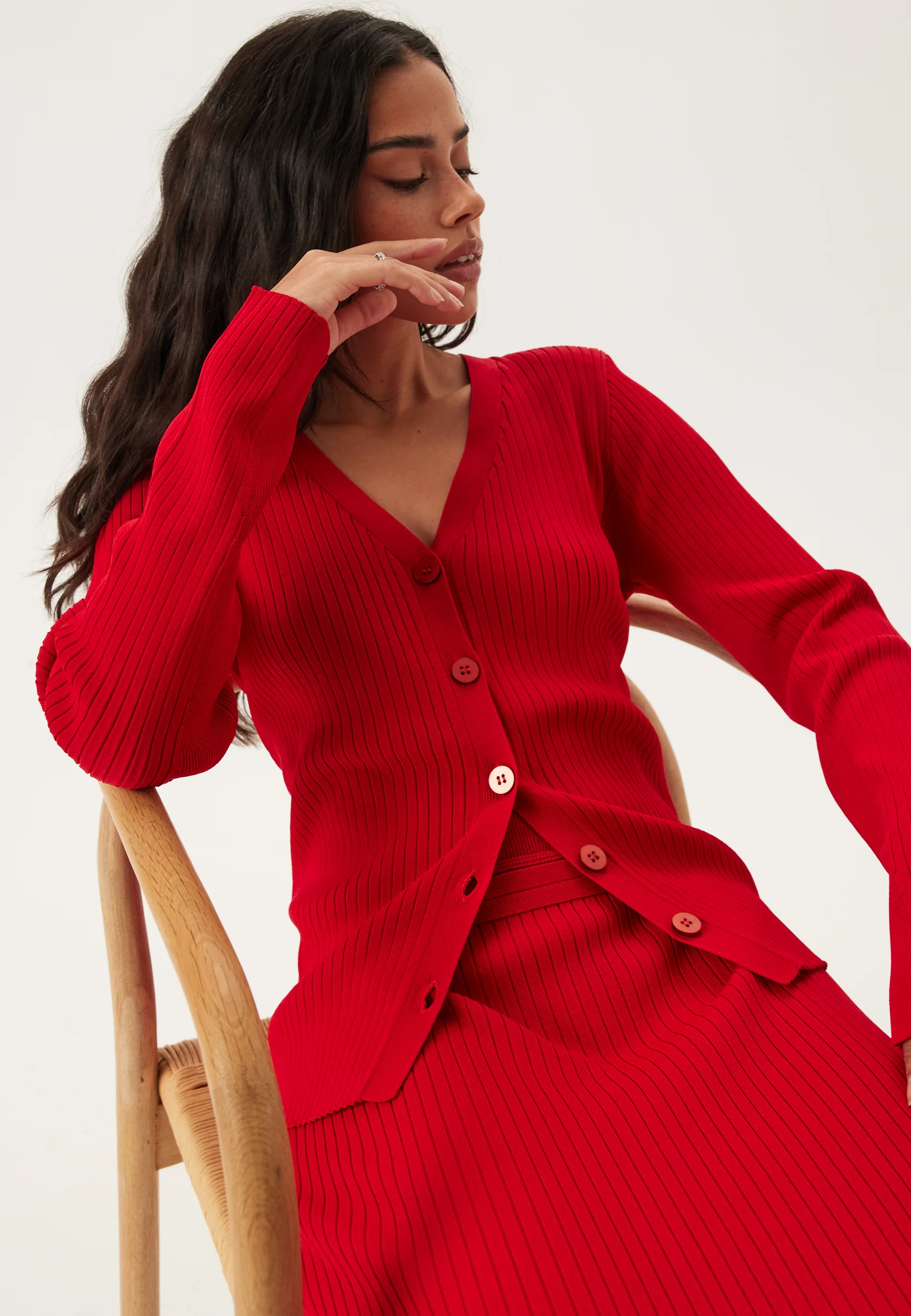 Slfcarly Ls Knit Cardigan