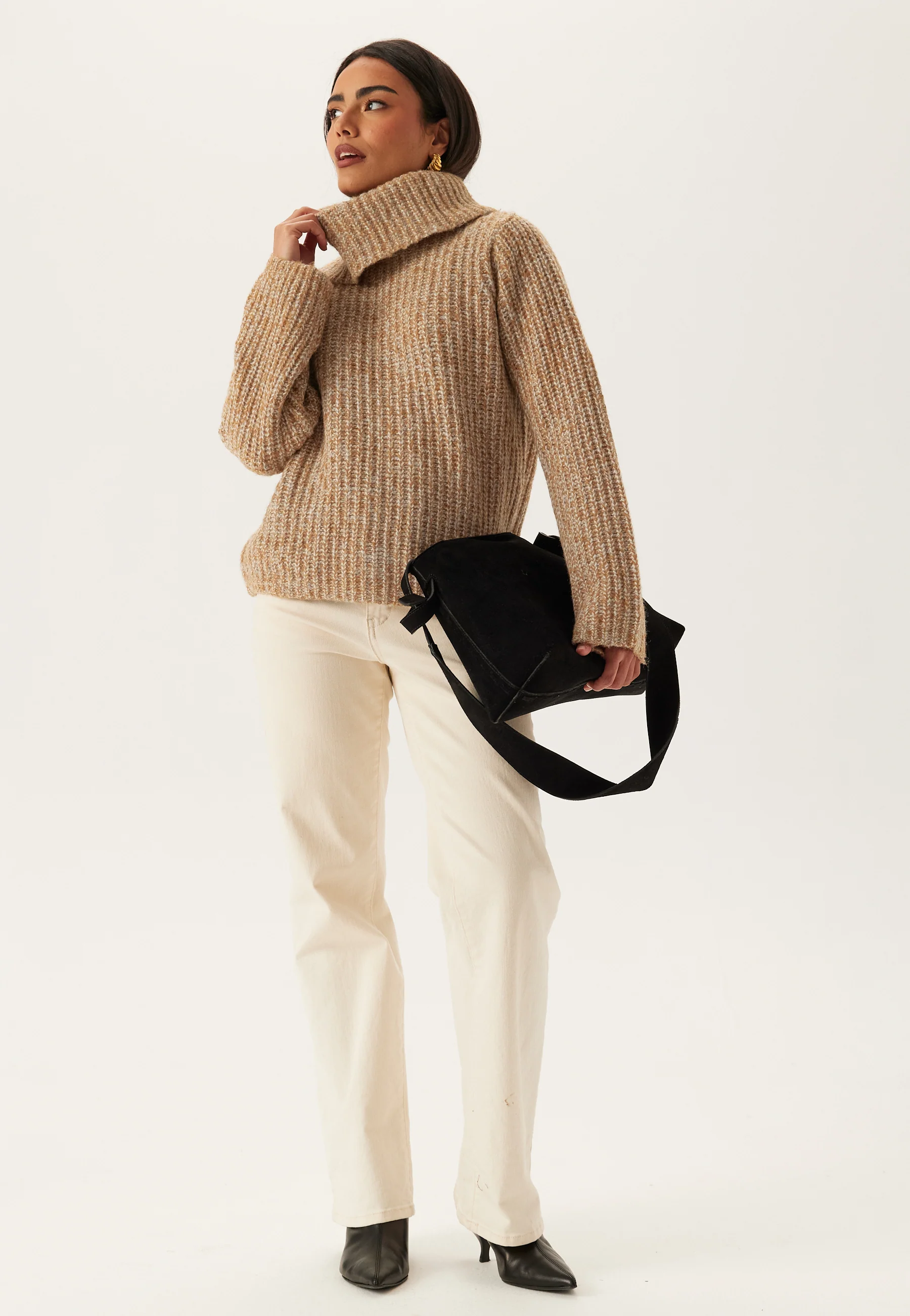 Slfchicago Ls Knit Split Roll - Image 3