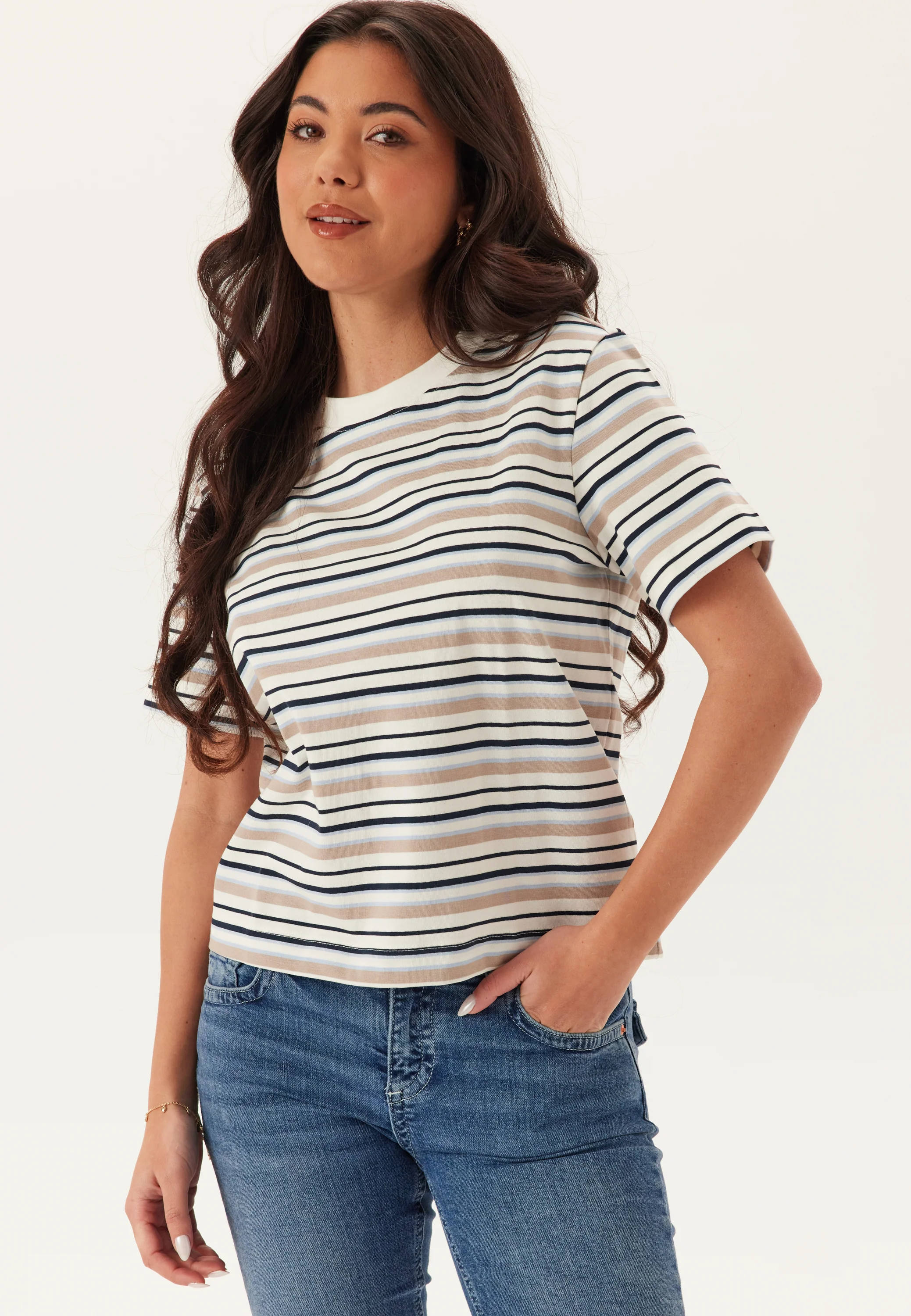 Slfessentail Striped Boxy Tee - Image 3