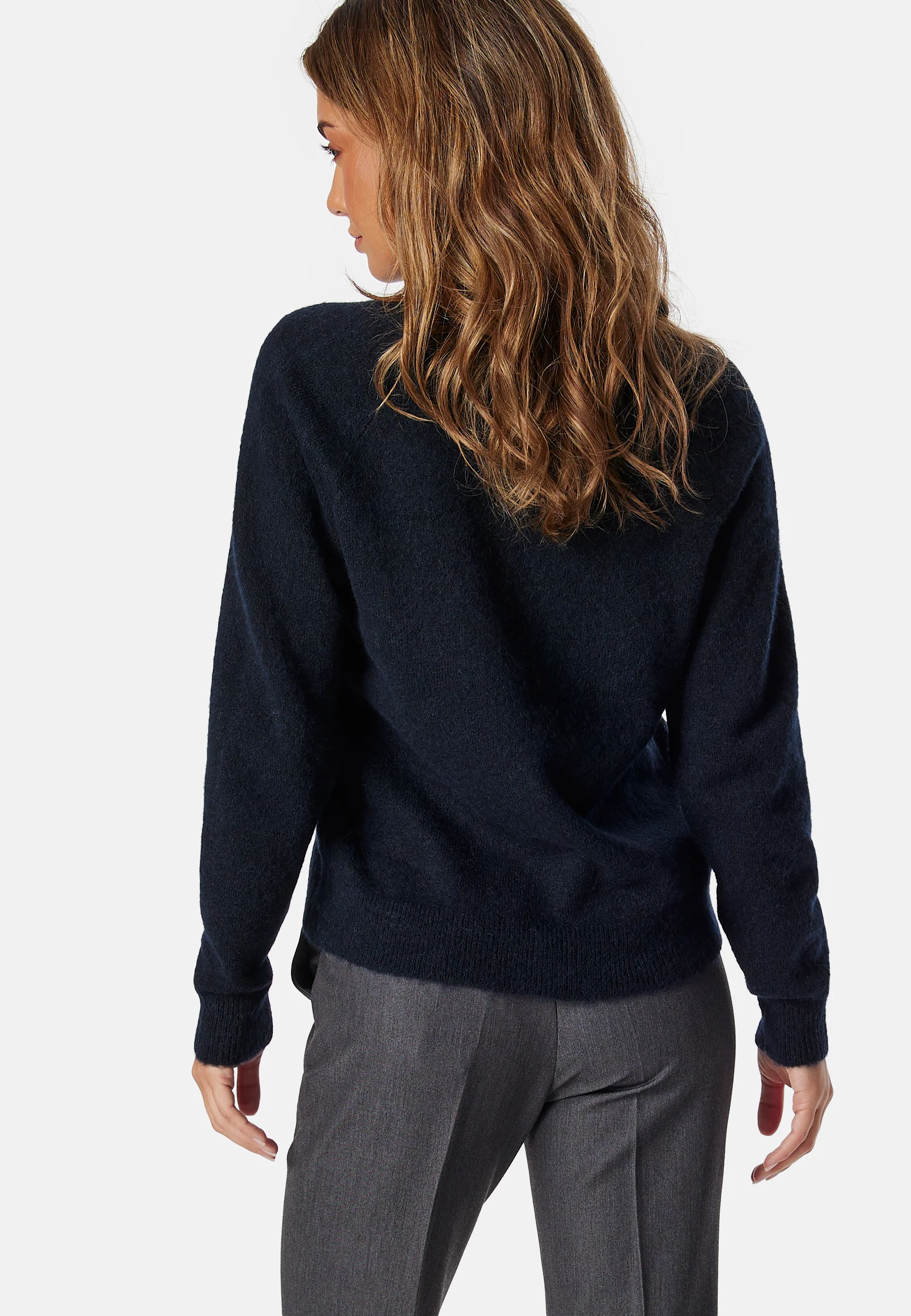 Slflulu New Ls Knit V-neck B - Image 3