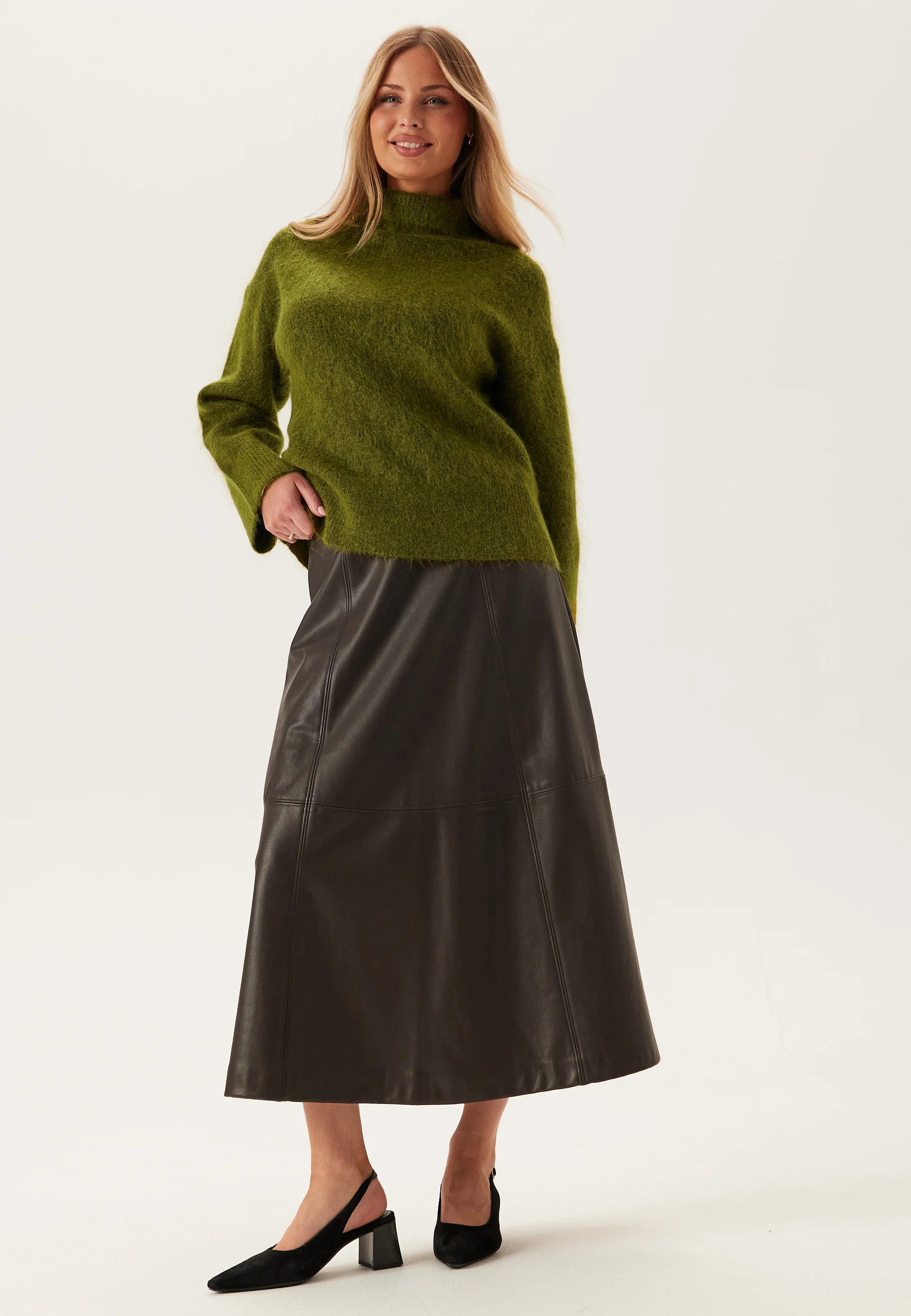 Slfmira Mohair Ls Knit High_x0 - Image 3