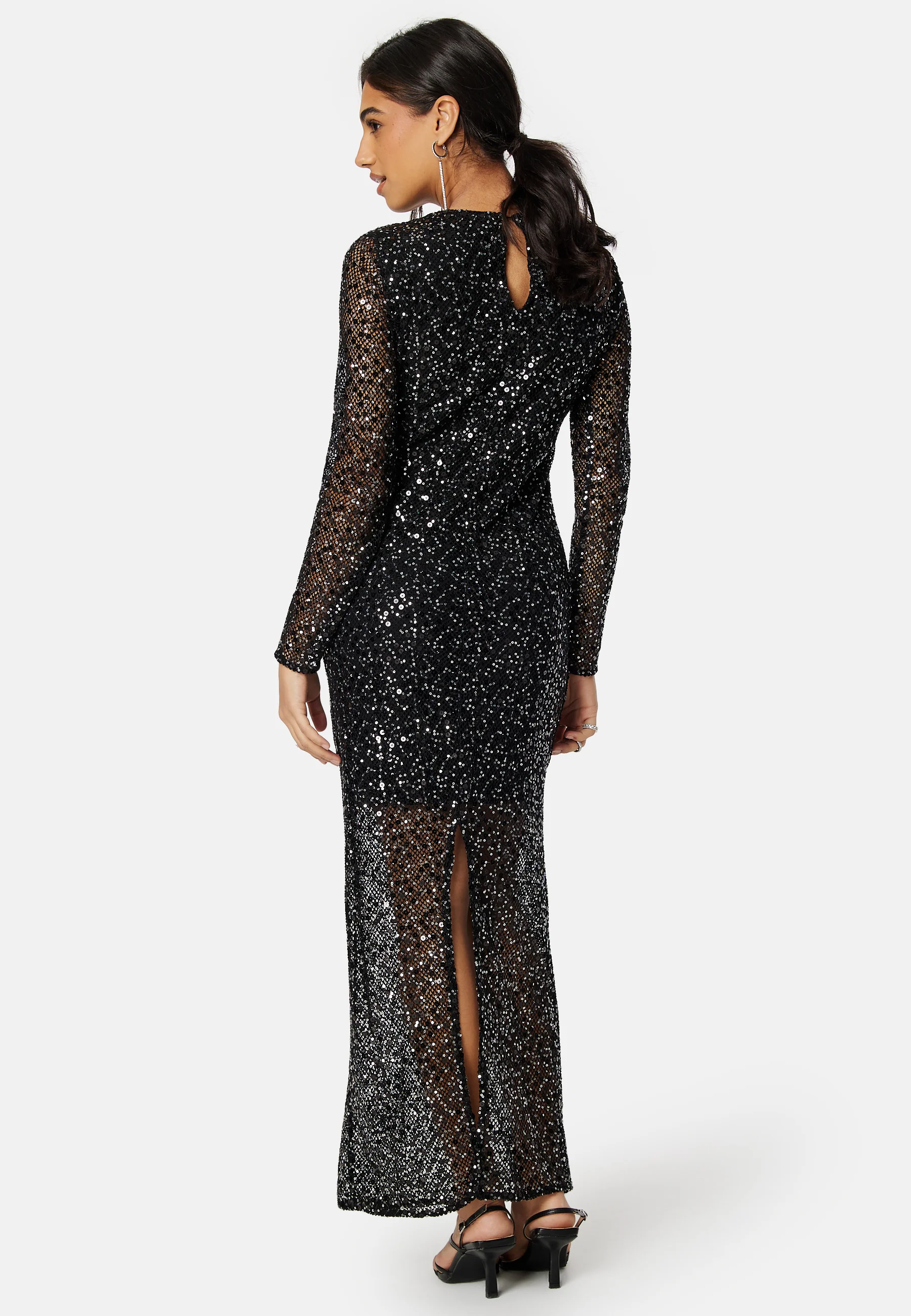 Slfnoel Ls Ankle Sequins dress - Image 3