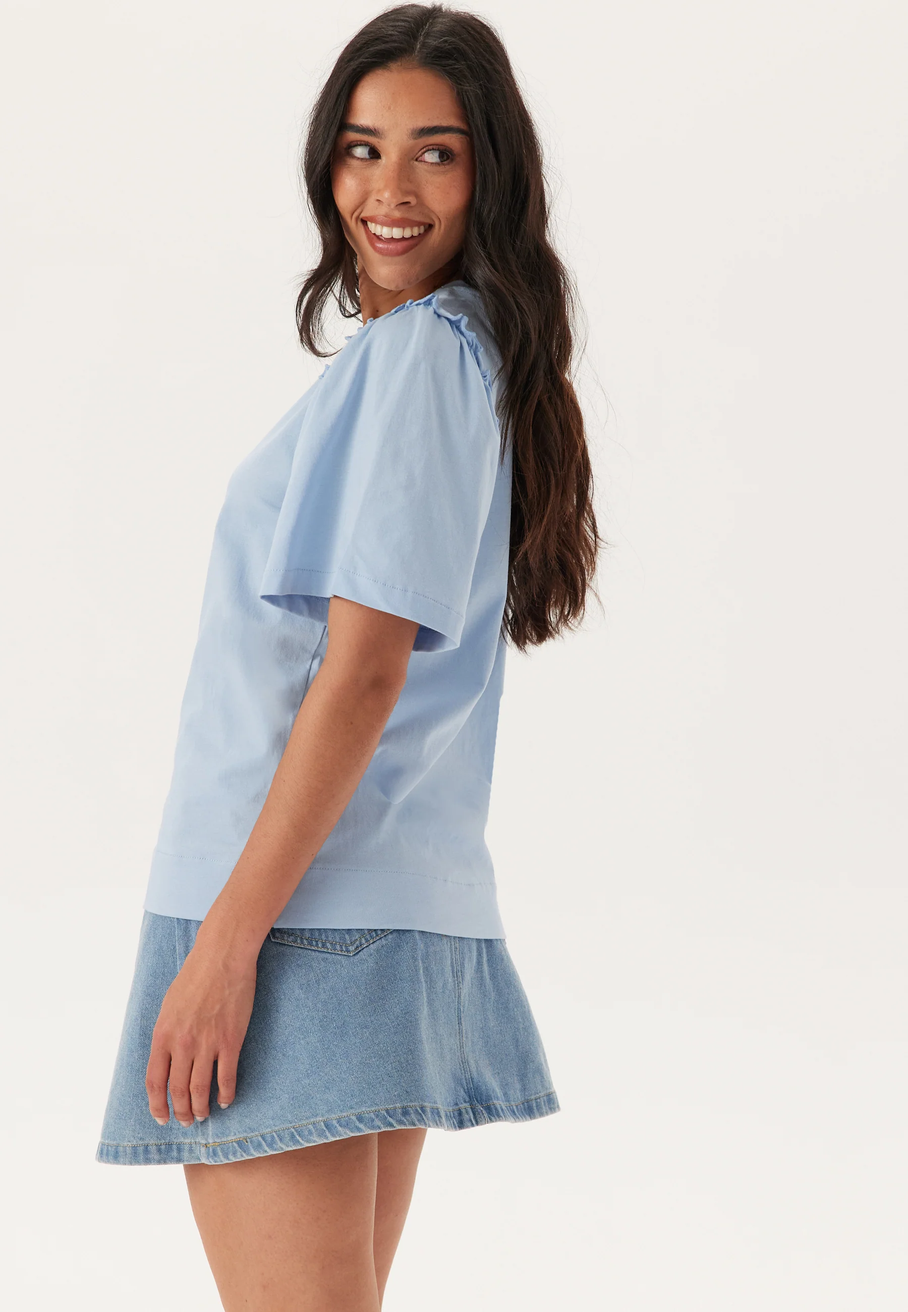 Slfpenelope 2/4 RUFFLE TEE NOO - Image 2