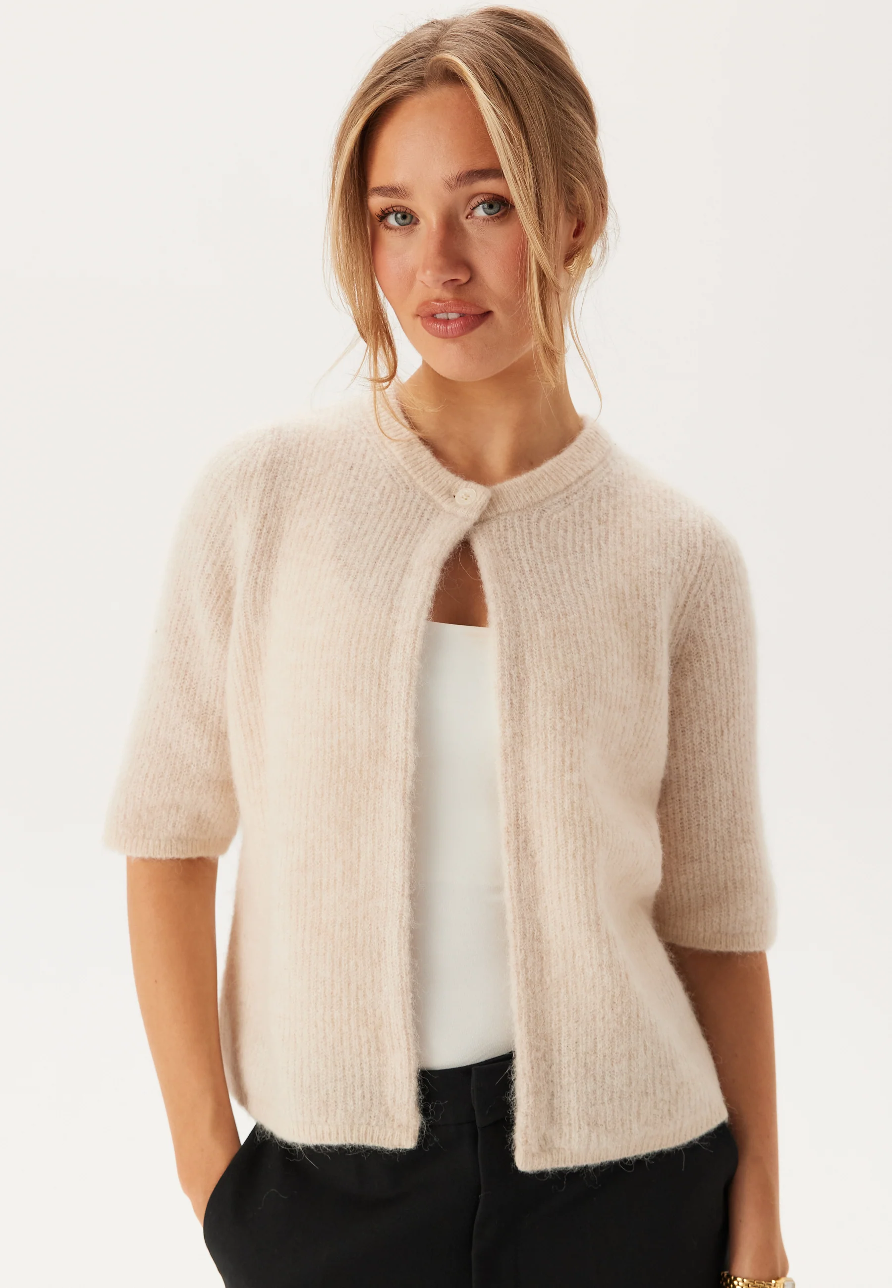 Slfsia Ras 2/4 Rib Knit Cardigan - Image 3